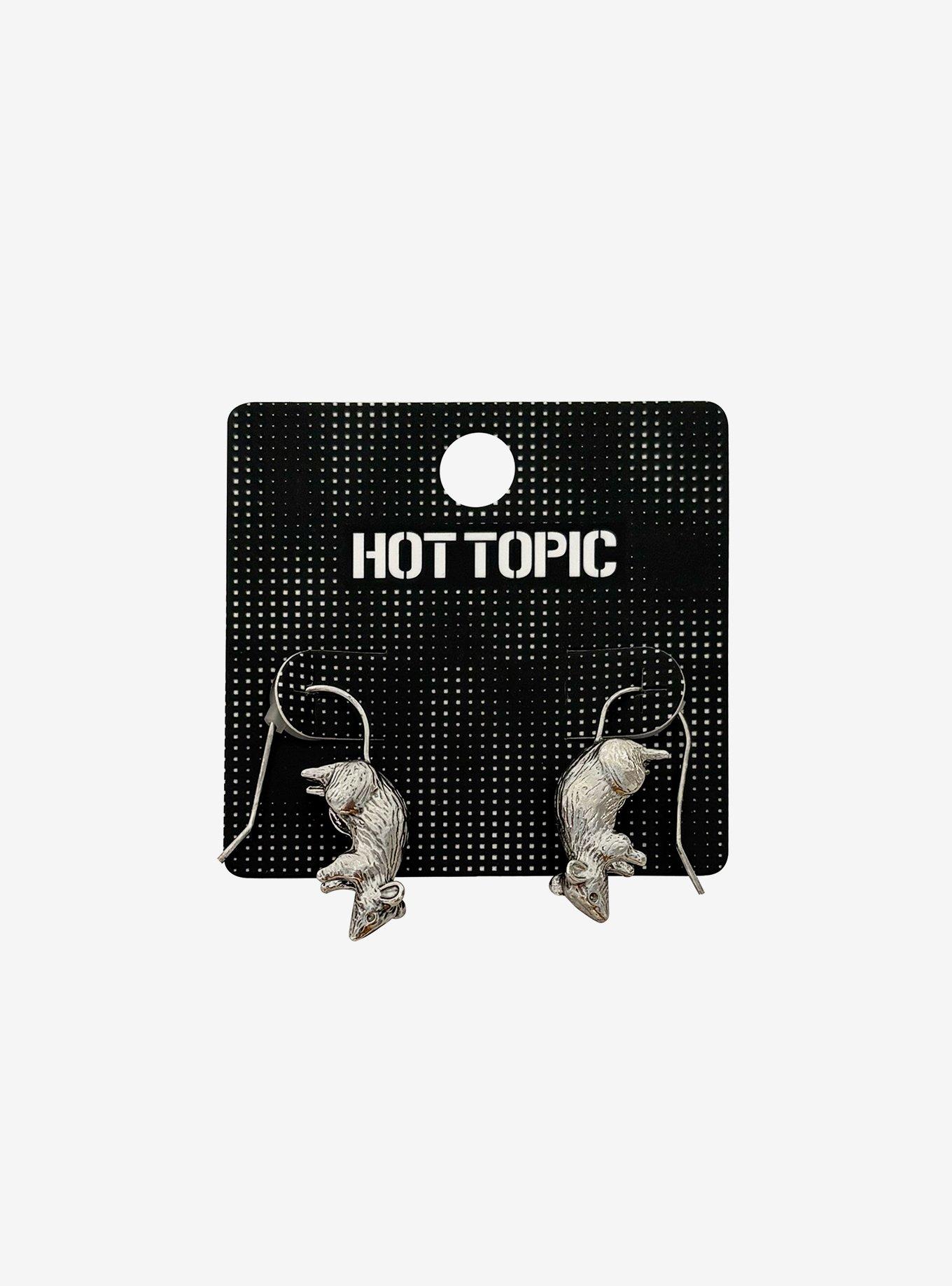 Silver Rat Drop Earrings, , hi-res