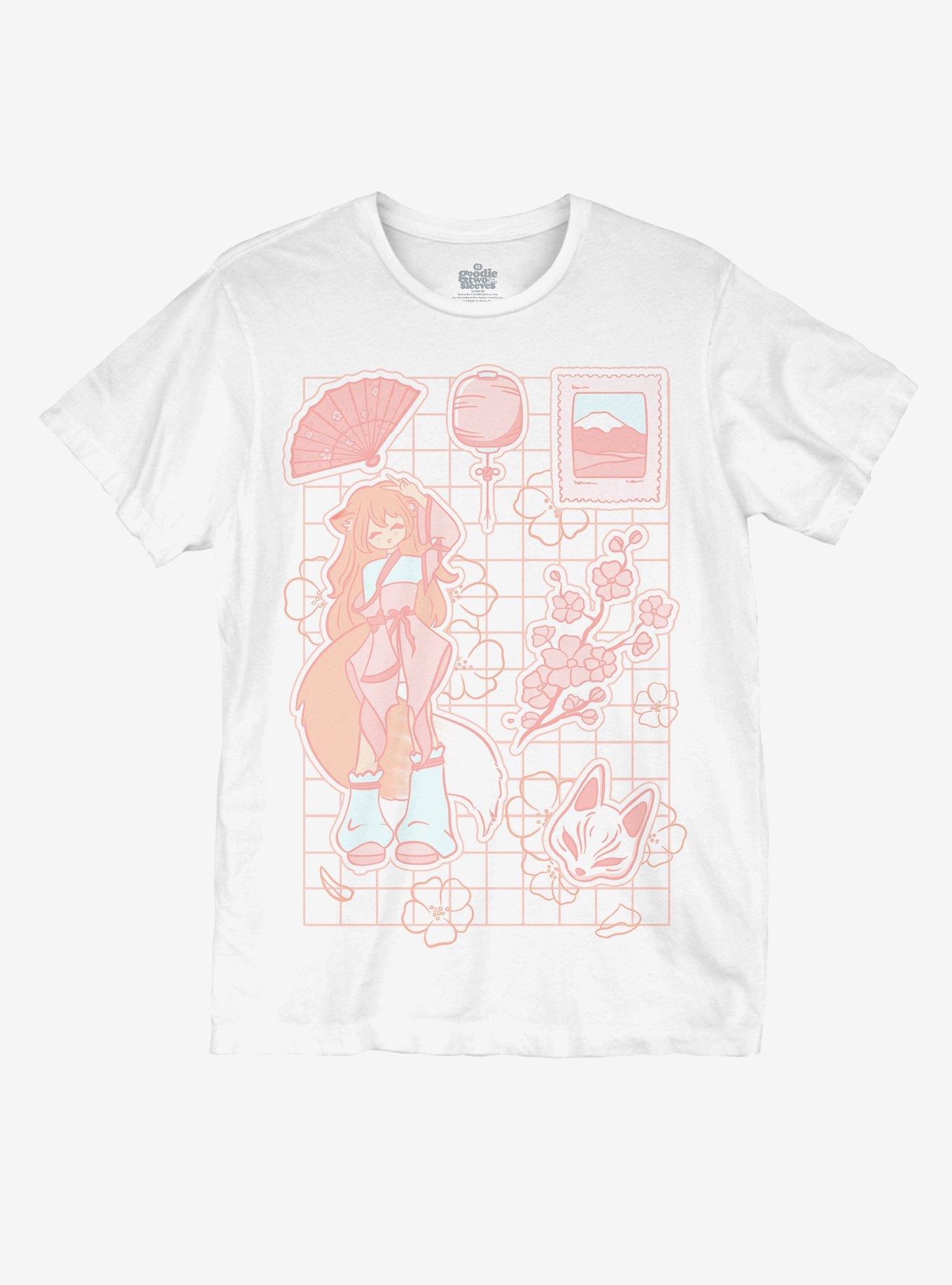 Sakura Girl Grid T-Shirt By Goodie Two Sleeves, , hi-res