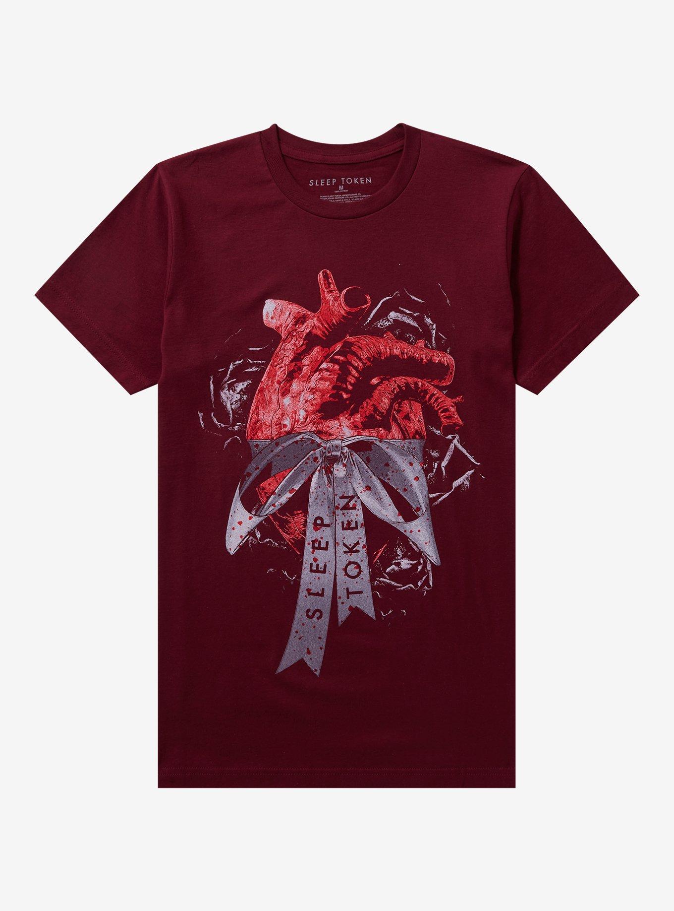 Sleep Token Heart & Bow Boyfriend Fit Girls T-Shirt, , hi-res