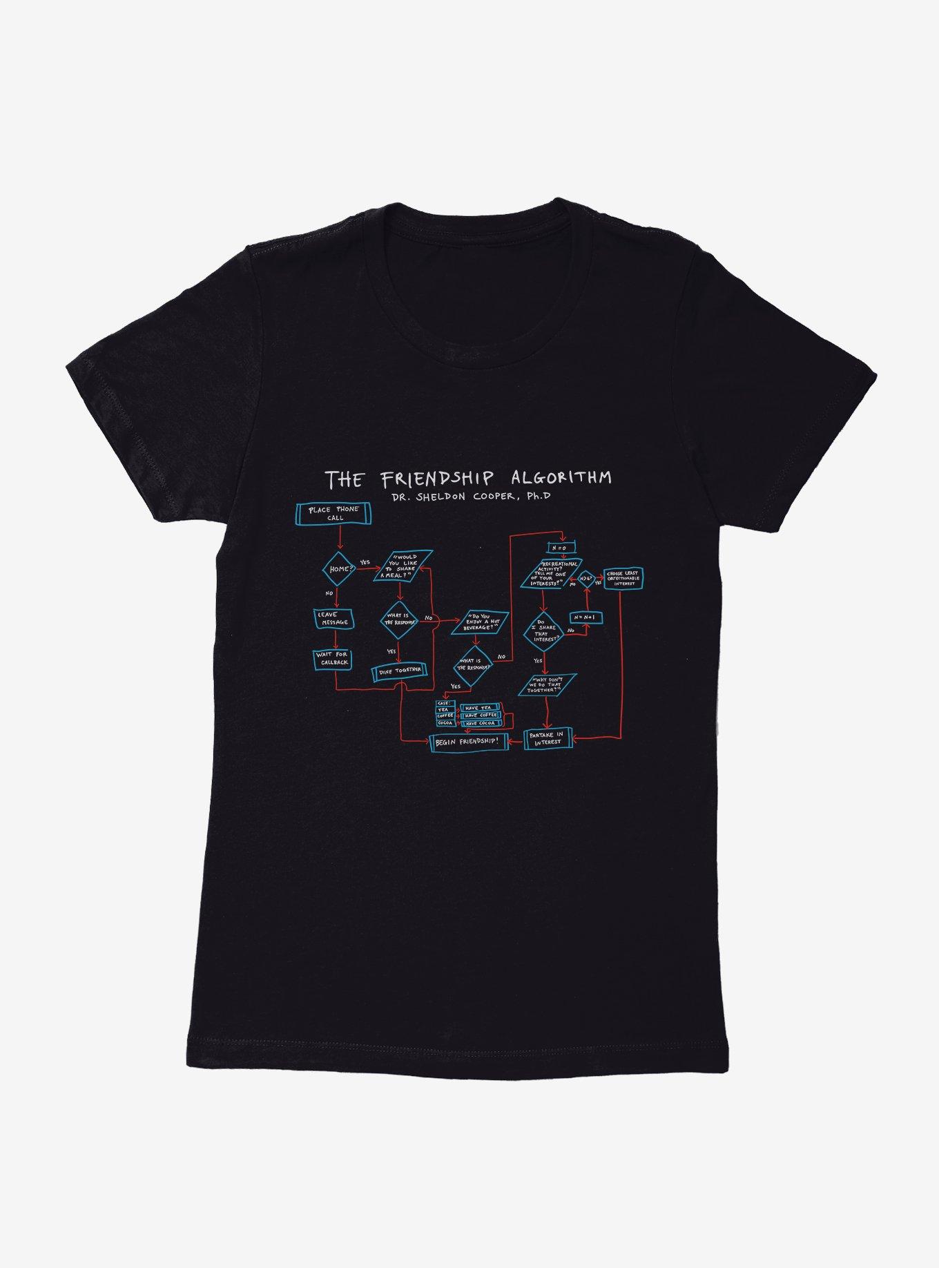 The Big Bang Theory The Friendship Algorithm Womens T-Shirt,Specials : American Fashion Style Bags On Sale