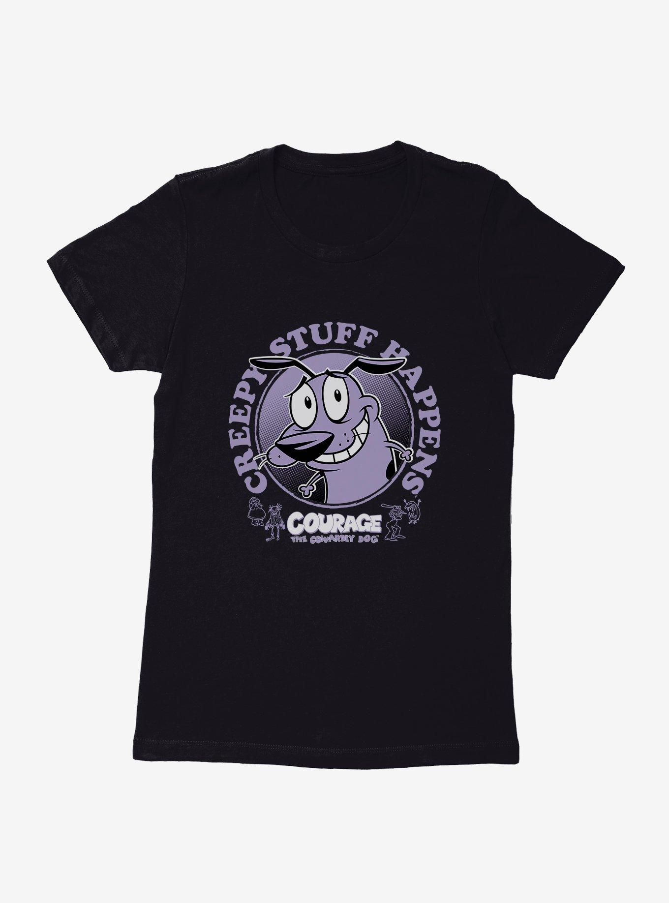 Courage The Cowardly Dog Creepy Stuff Happens Womens T-Shirt, , hi-res