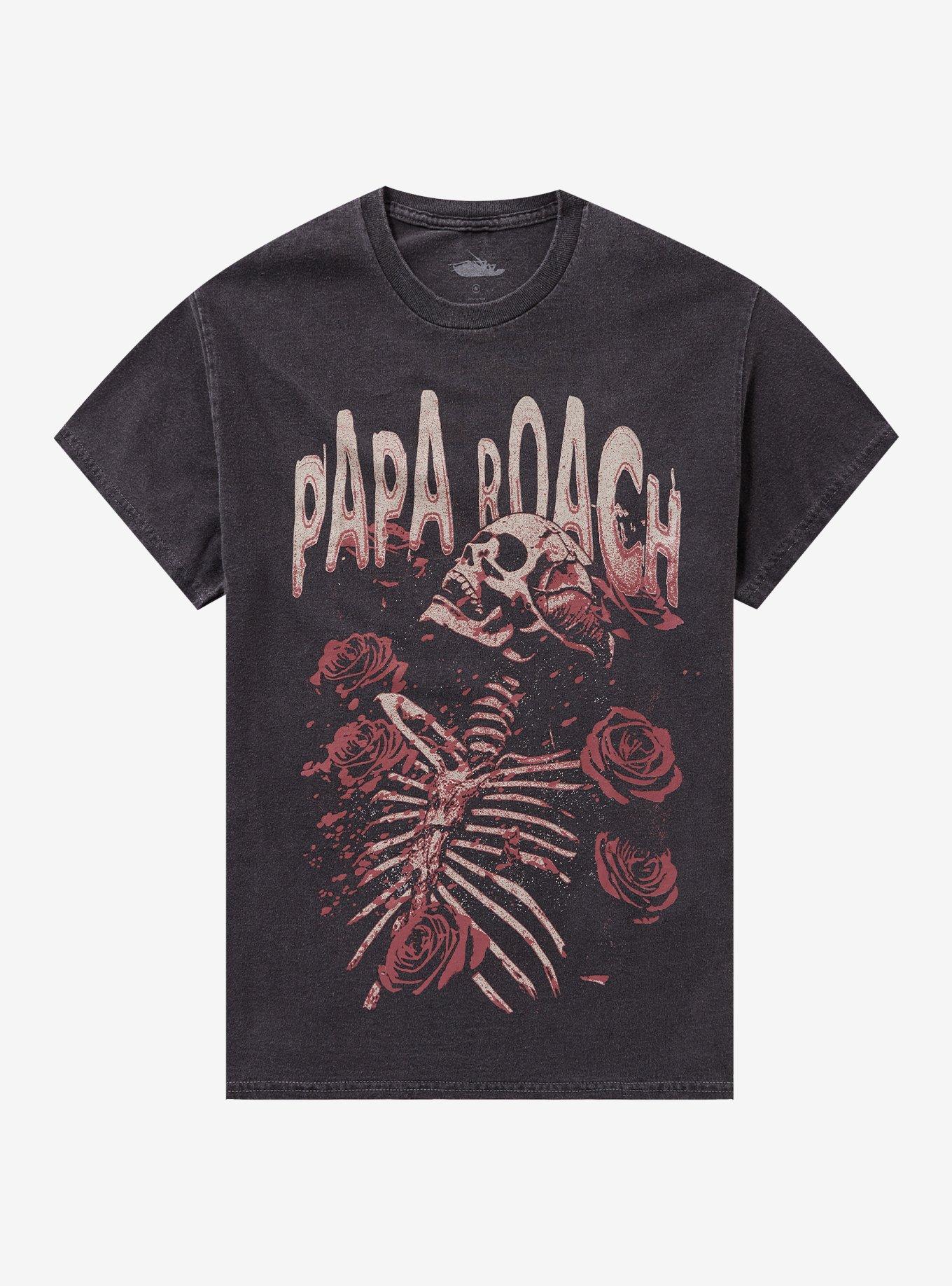 Papa Roach Skeleton Roses Girls T-Shirt, , hi-res