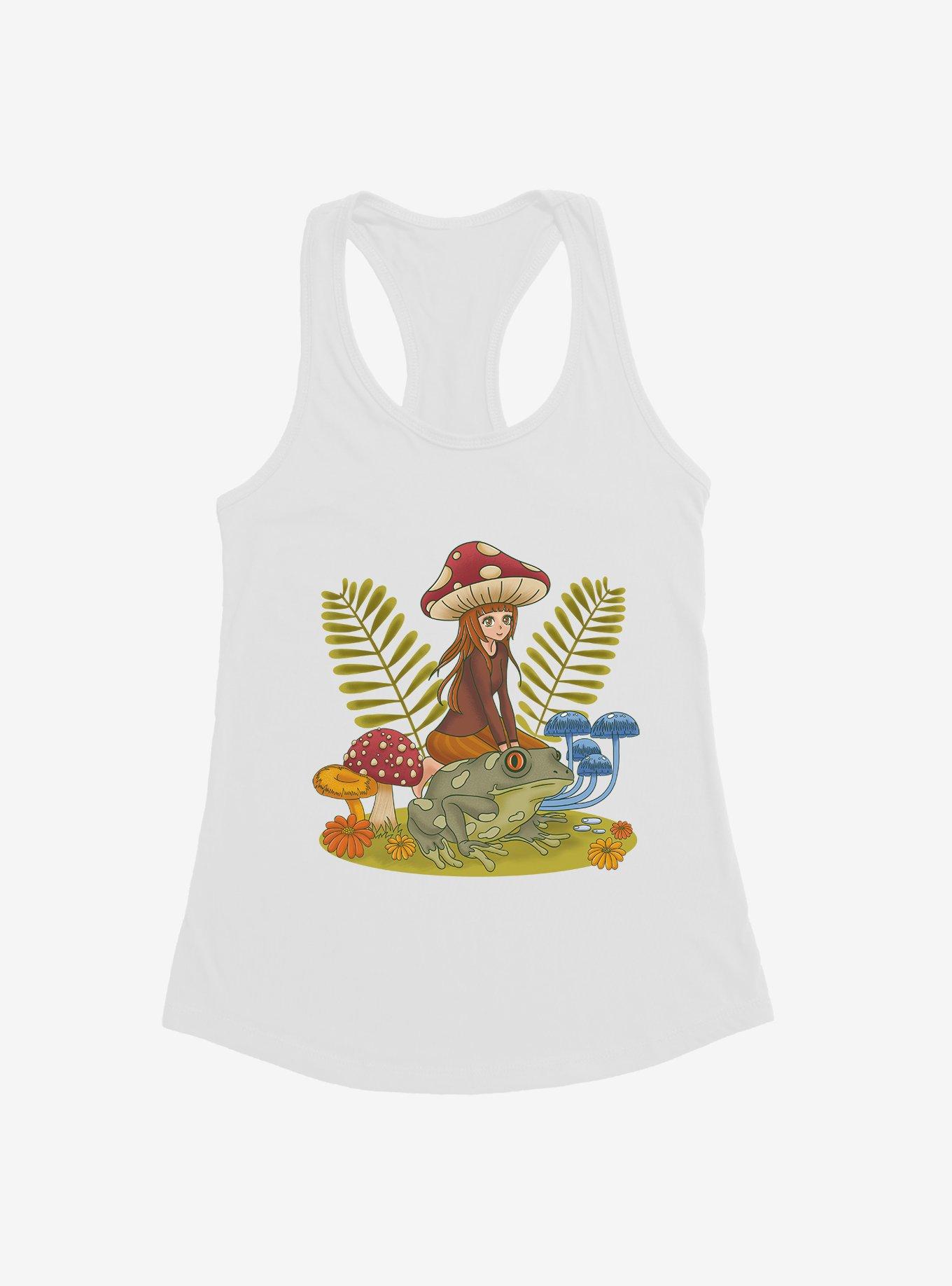 Cottagecore Frog Riding Girls Tank
