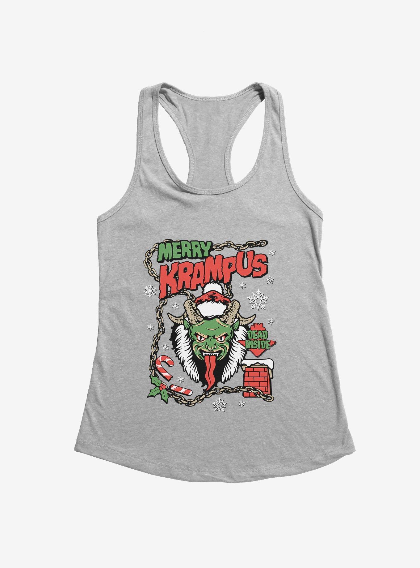 Merry Krampus Dead Inside Girls Tank, HEATHER, hi-res