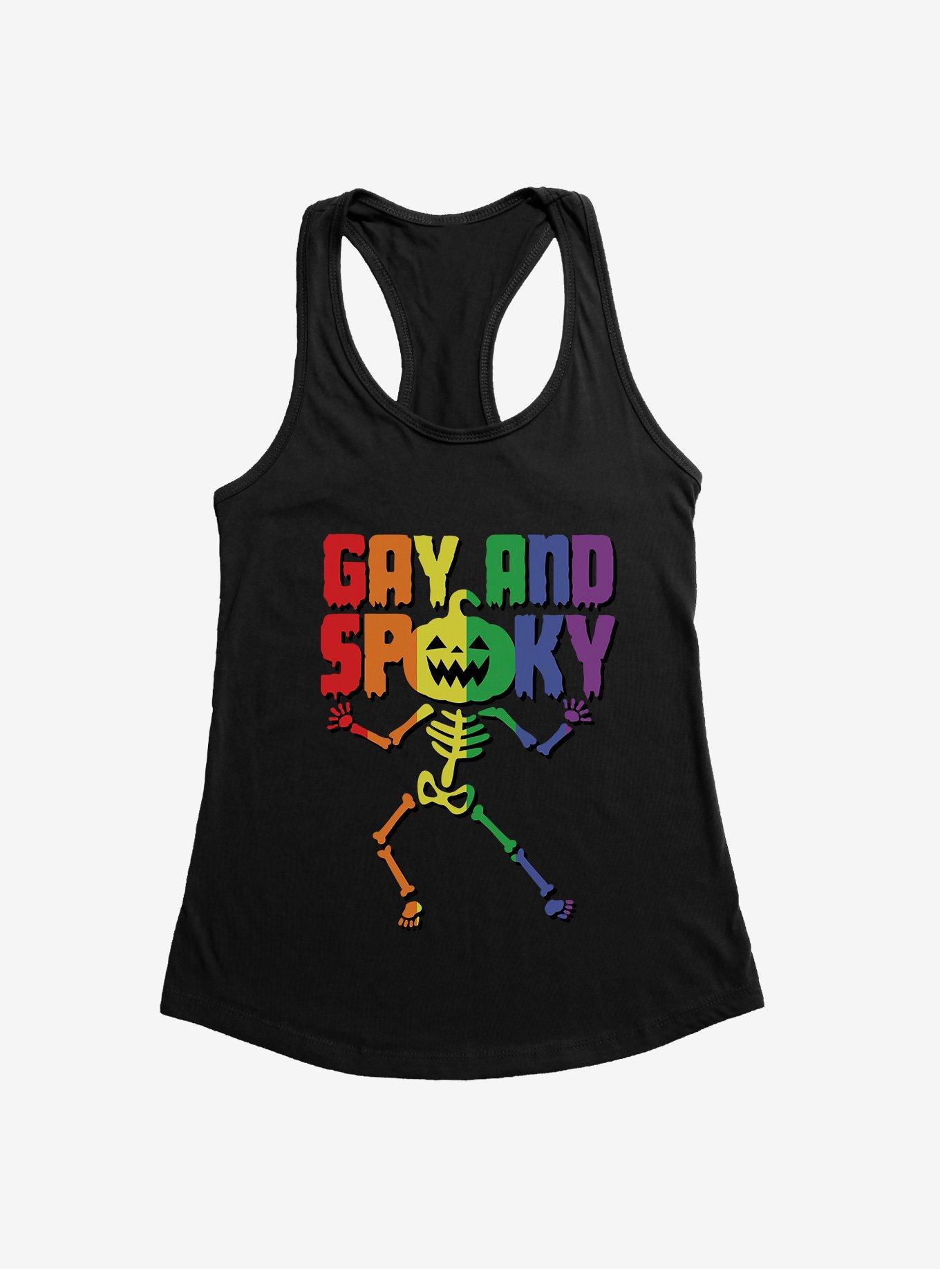 Gay And Spooky Rainbow Skeleton Girls Tank, , hi-res