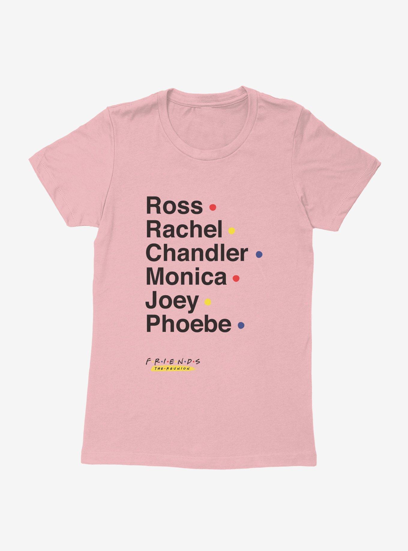 Friends Character Names List Womens T-Shirt, , hi-res