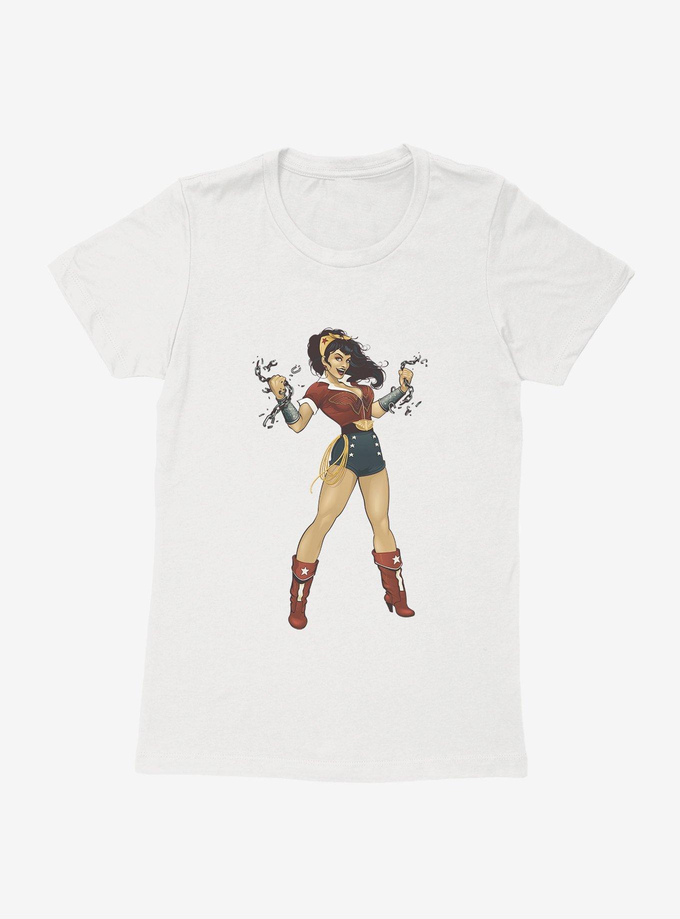 DC Comics Bombshells Wonder Woman Womens Black T-Shirt