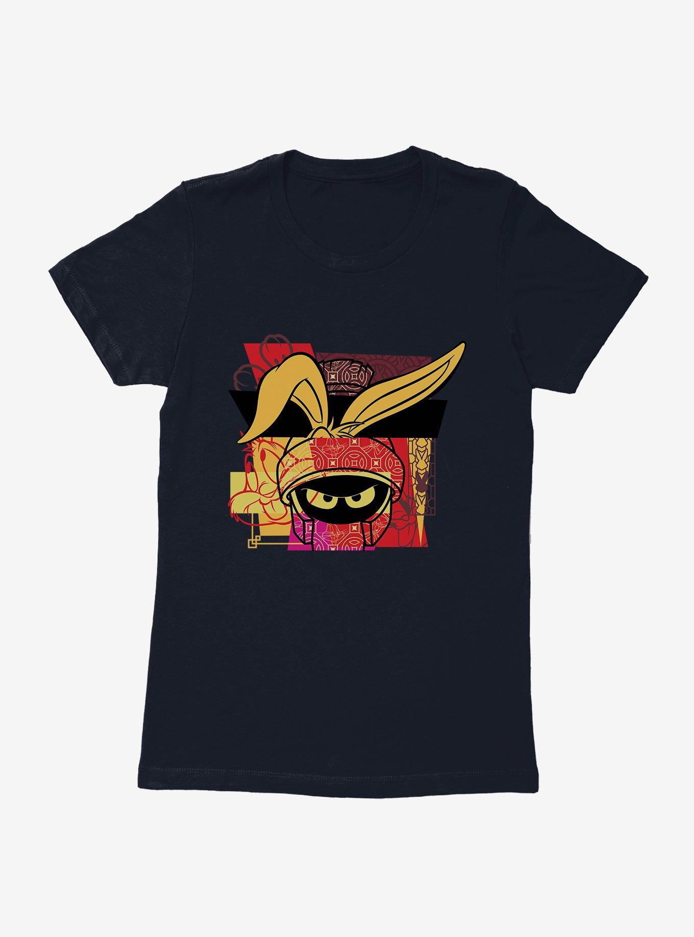Looney Tunes Marvin The Martian Bunny Collage Womens T-Shirt, , hi-res