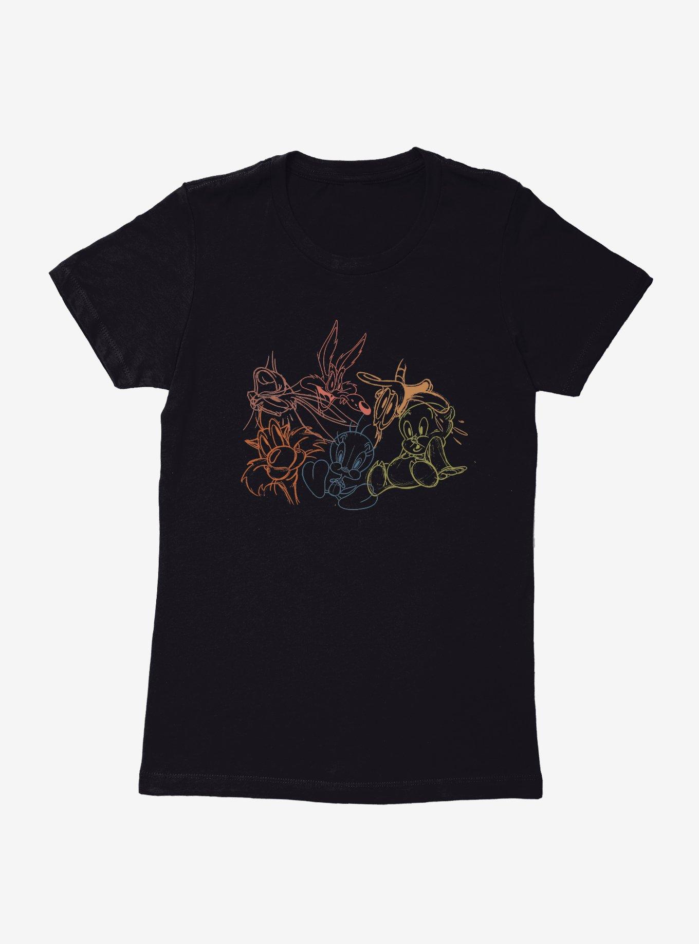 Looney Tunes Character Sketches Womens T-Shirt, , hi-res