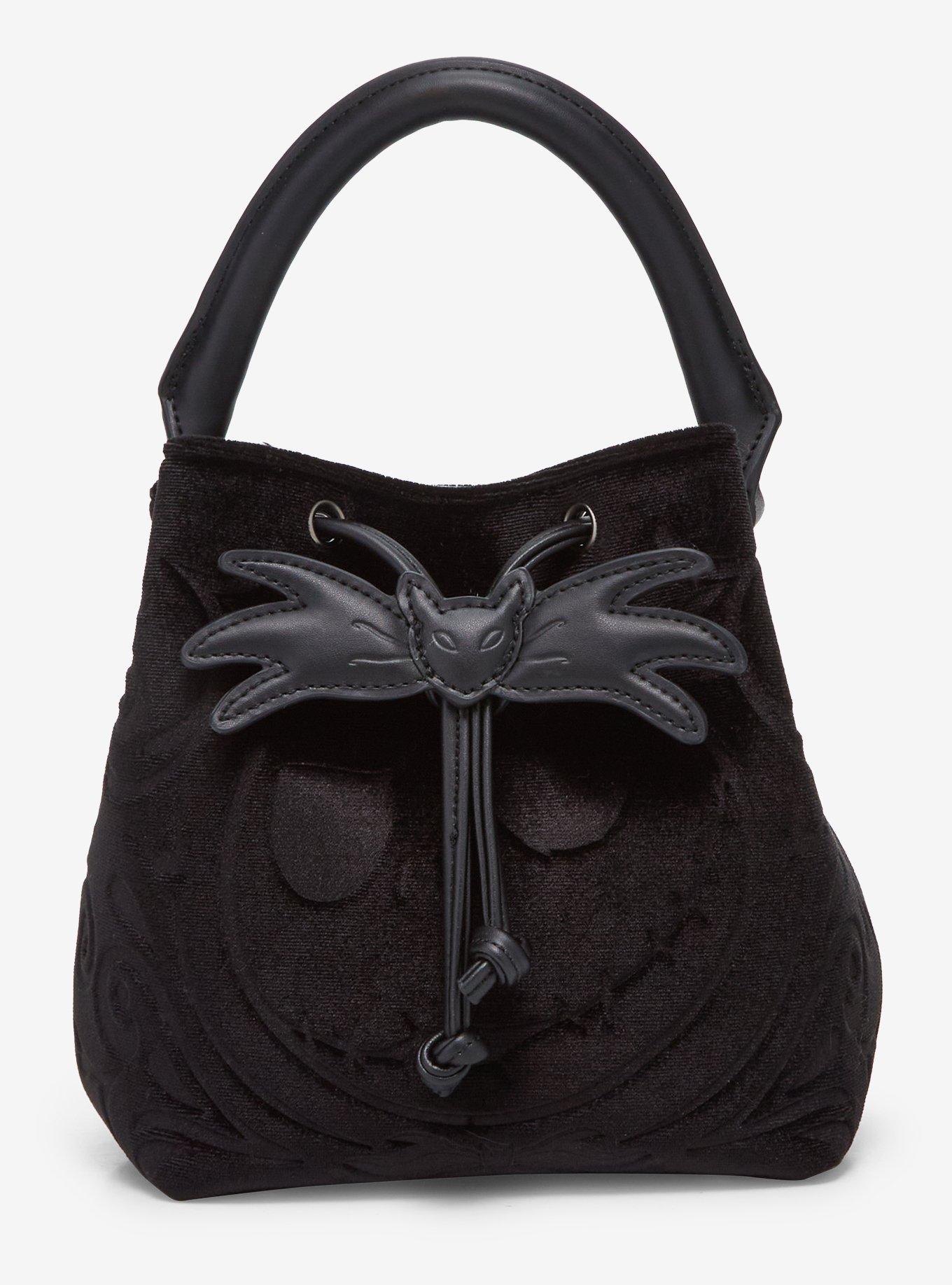 Loungefly Disney Jack Skellington Bow Tie Velvet Bucket Bag — BoxLunch Exclusive, , hi-res