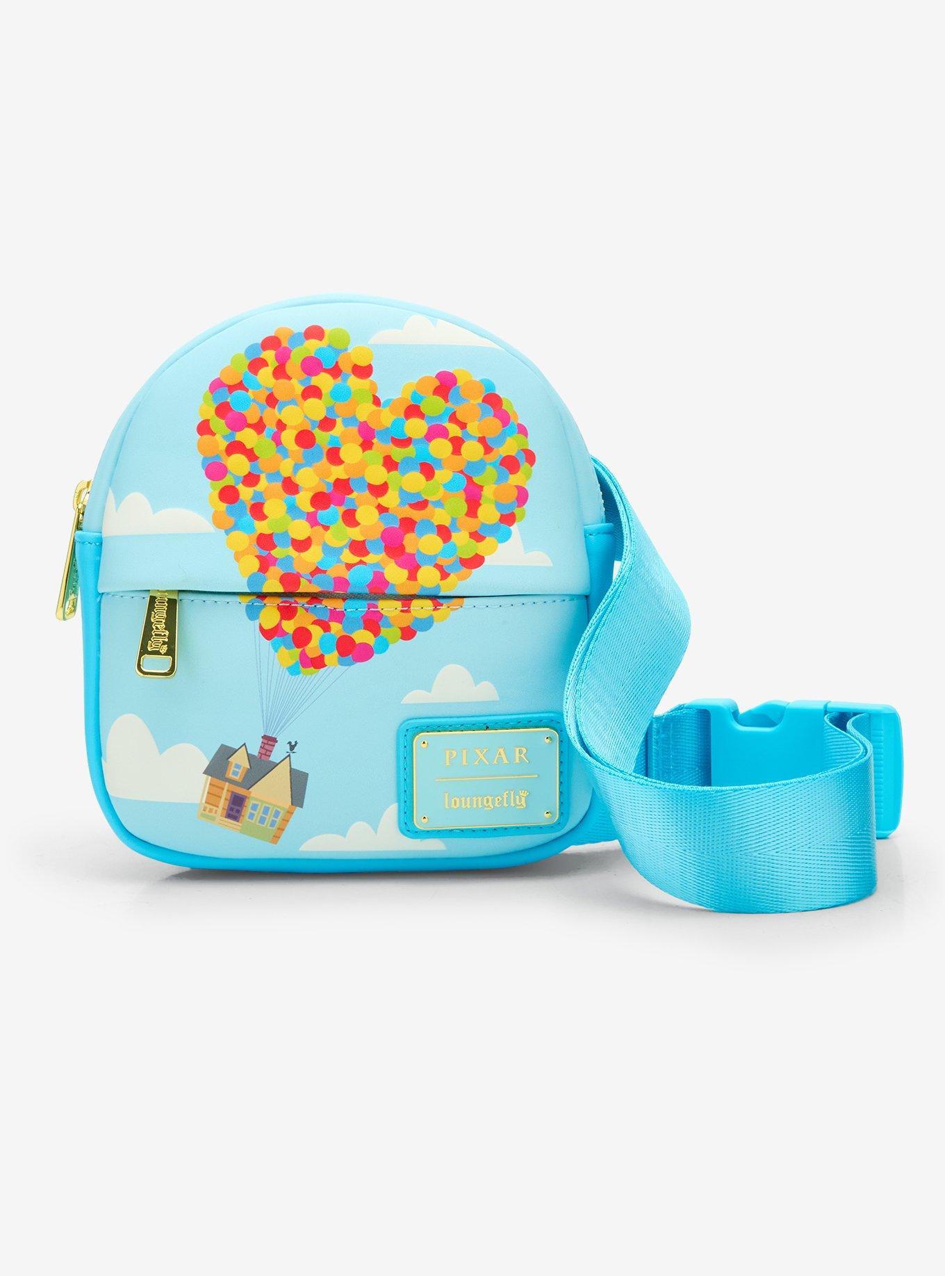 Loungefly Blue Up Balloon House Bag Set Loungefly Disney Pixar Up Floating House Pom Pom Mini  main image 2