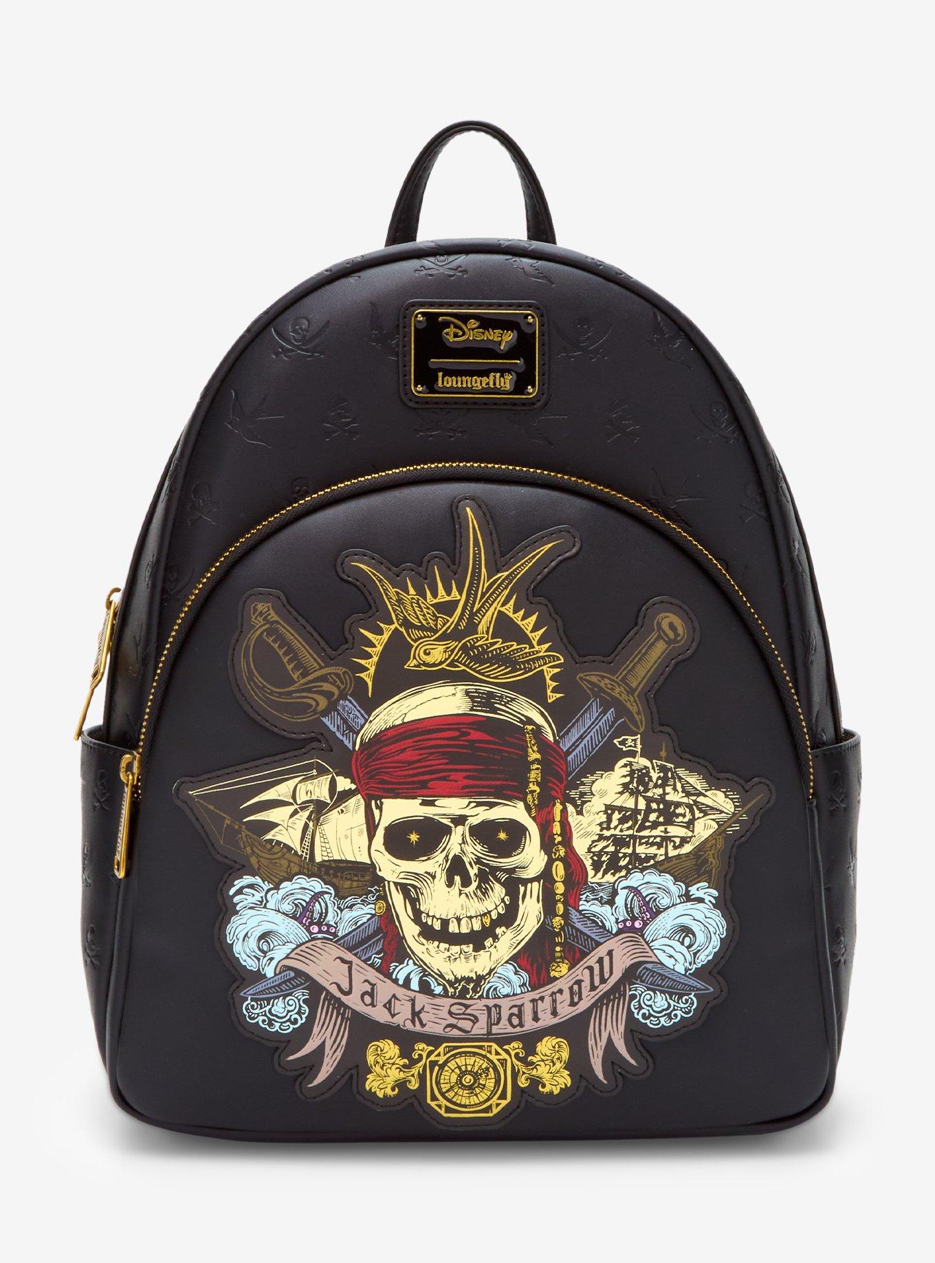 Loungefly Disney Pirates of the Caribbean Jack Sparrow Skull Mini Backpack - BoxLunch Exclusive, , hi-res