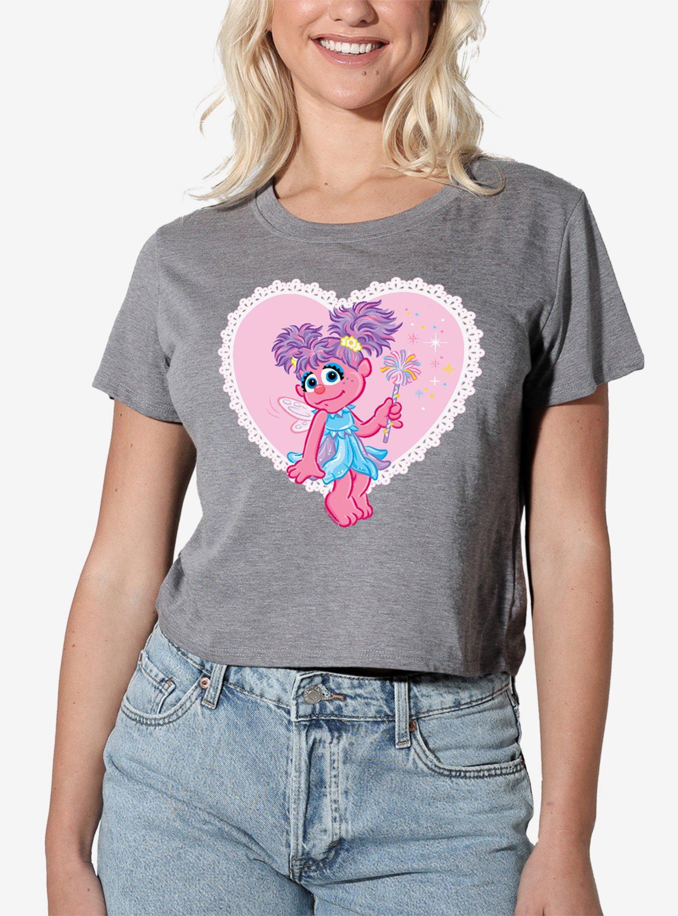 Sesame Street Heart With Abby Cadabby Women's Crop Top T-Shirt, , hi-res