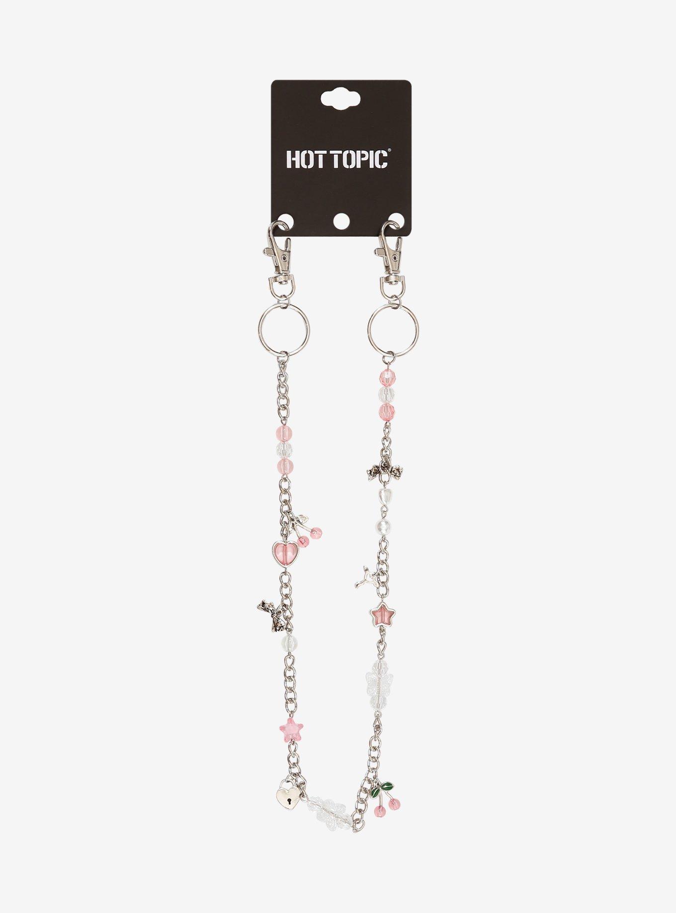 Heart Cherry Bead 20 Inch Wallet Chain, , hi-res