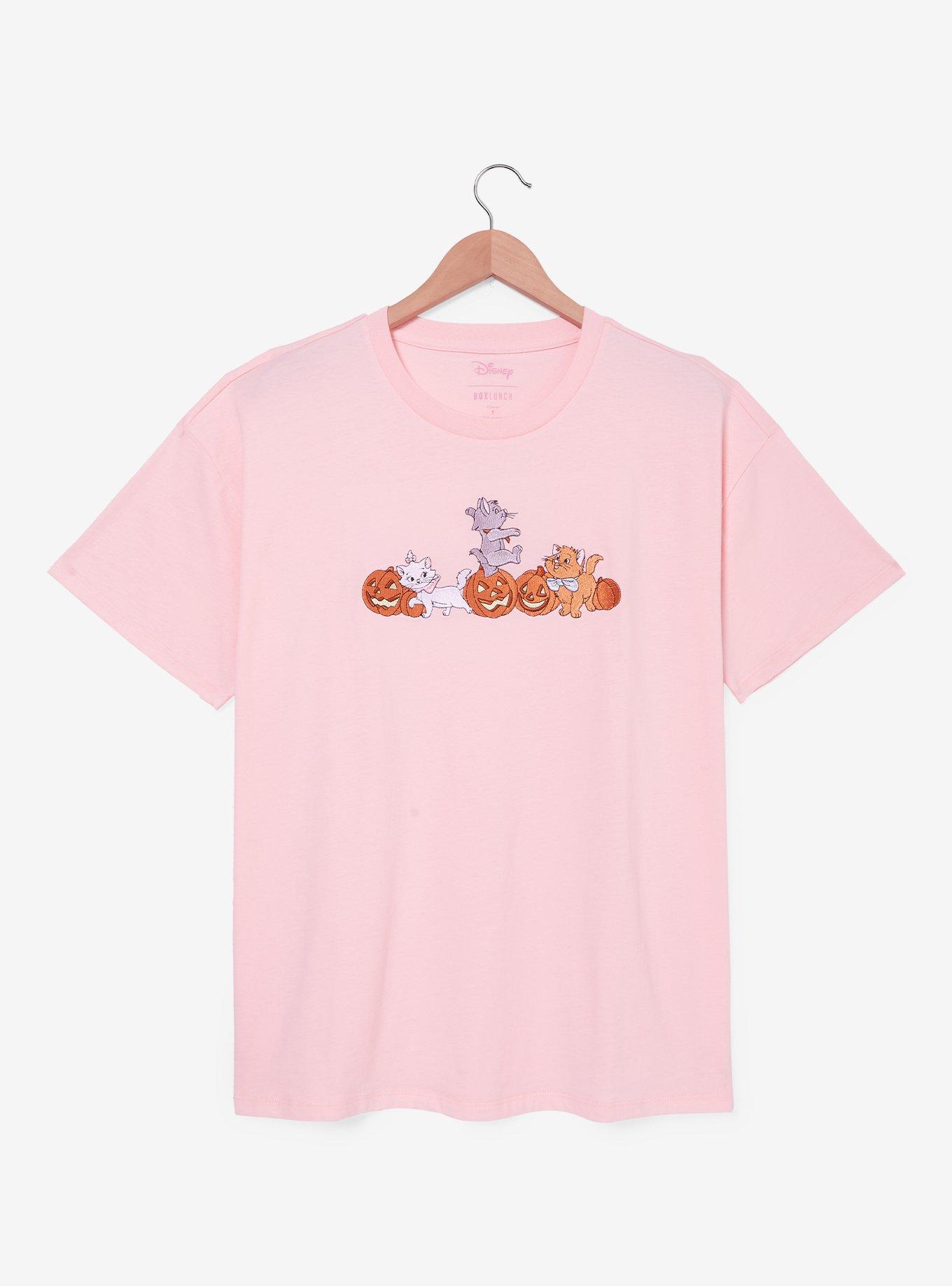Disney The Aristocats Kittens & Jack-o-Lanterns Embroidered Women's Plus Size T-Shirt - BoxLunch Exclusive, , hi-res