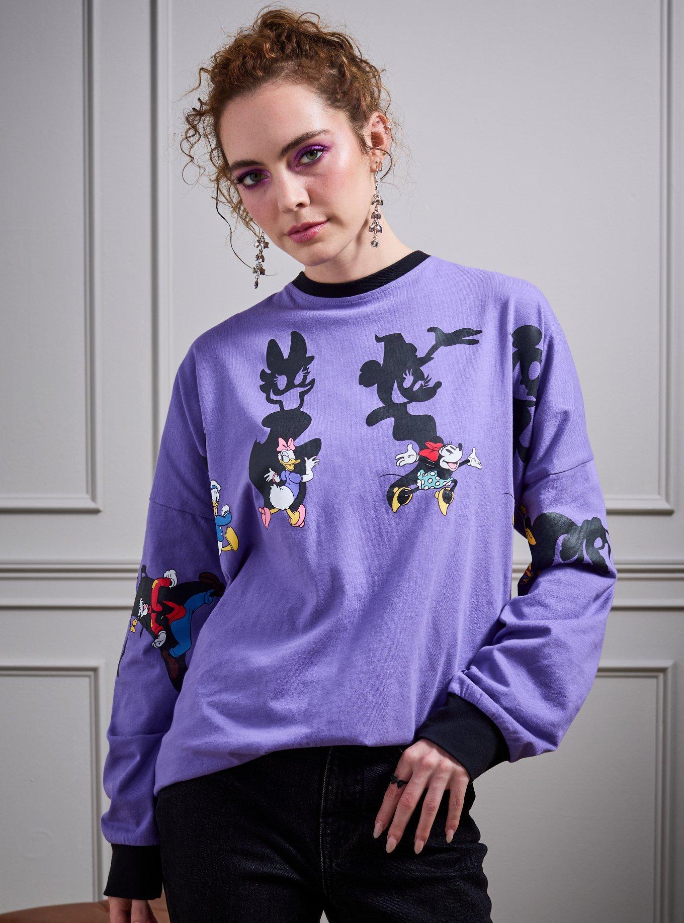 Disney Mickey Mouse & Friends Halloween Shadows Glow-in-the-Dark Long Sleeve T-Shirt - BoxLunch Exclusive, , hi-res