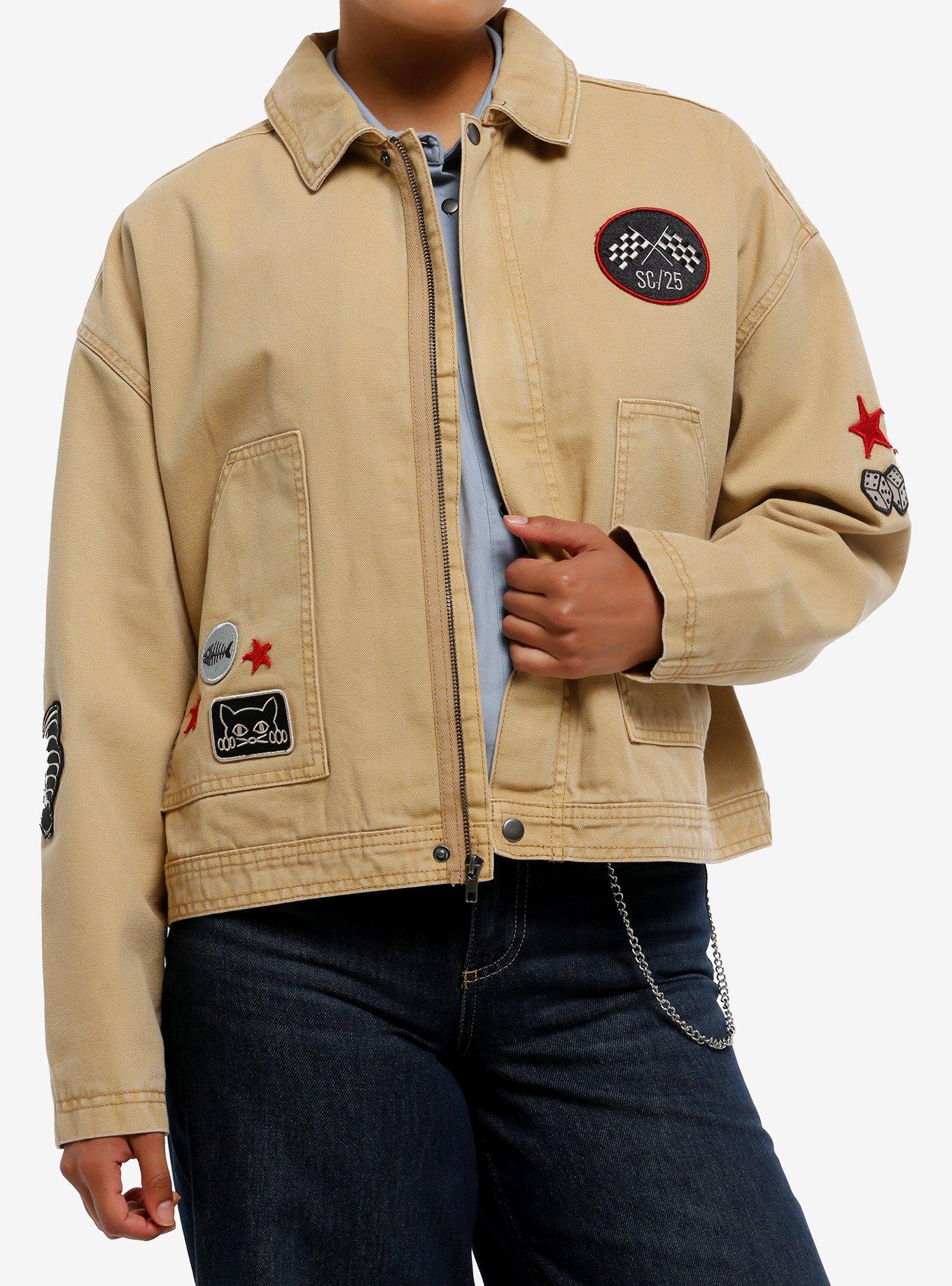 Social Collision Patches Girls Workwear Jacket, , hi-res