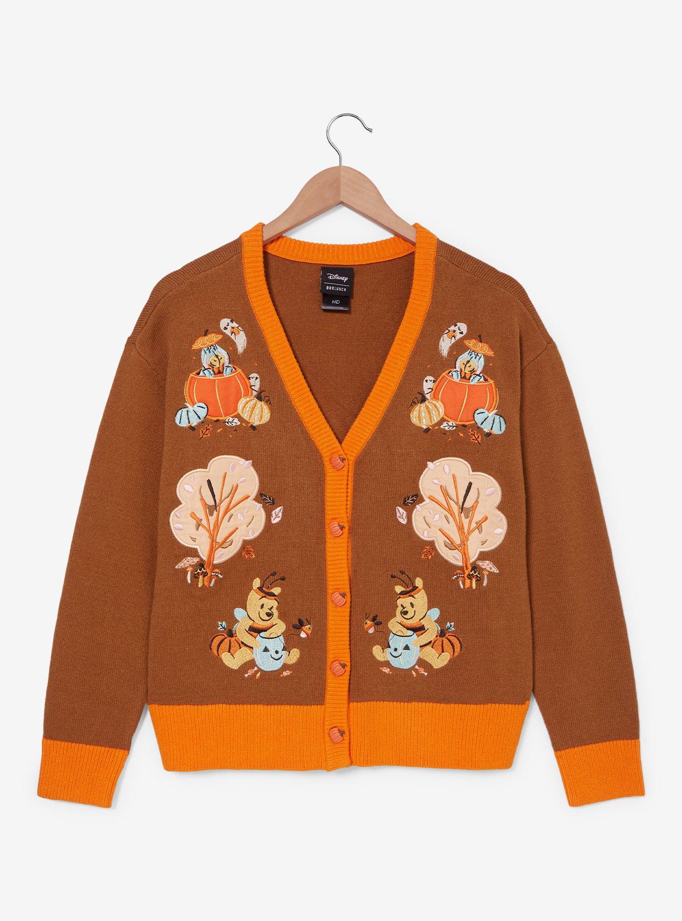 Disney Winnie the Pooh Pumpkin Women's Cardigan - BoxLunch Exclusive, , hi-res