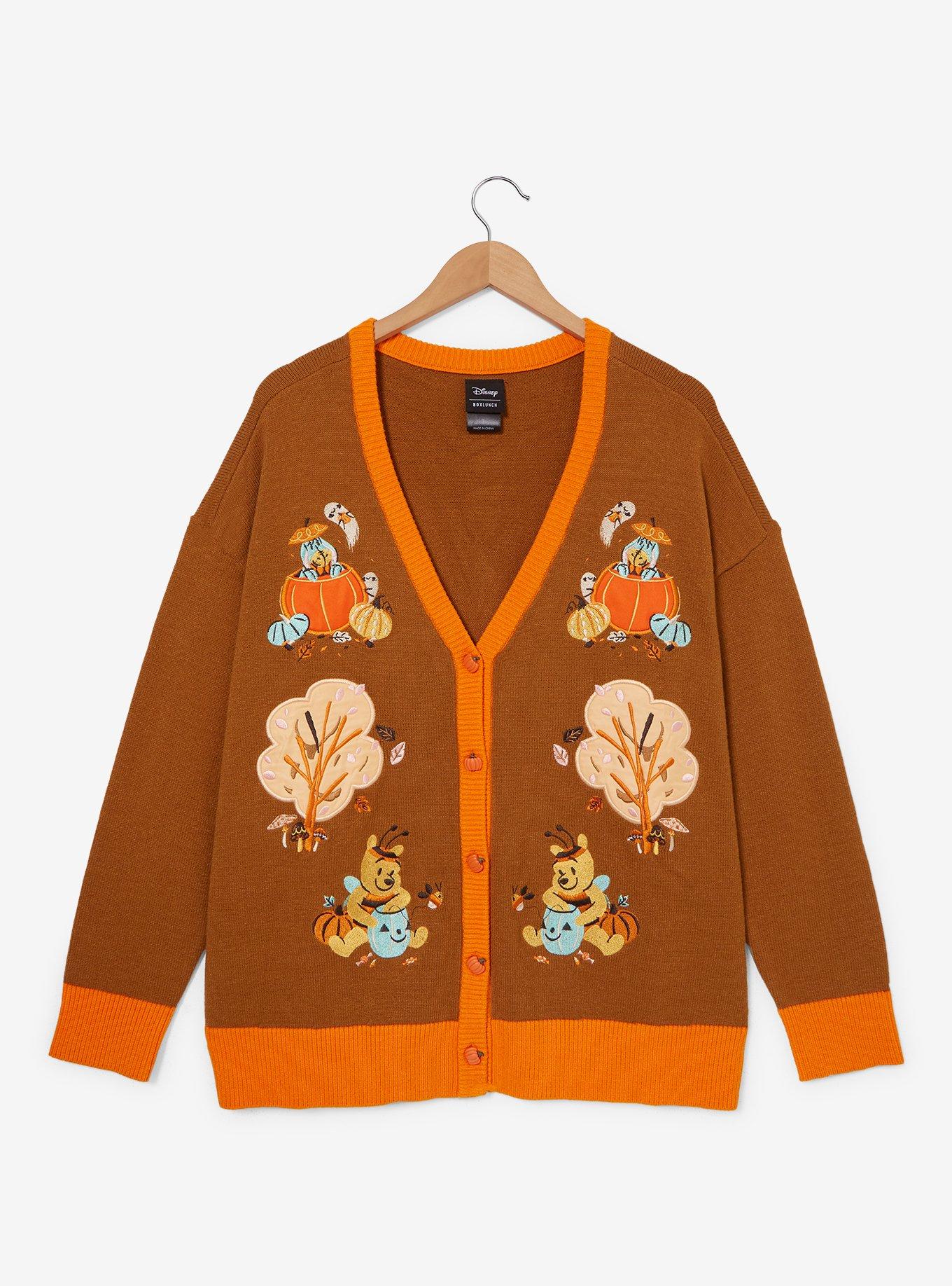 Disney Winnie the Pooh Pumpkin Women's Plus Size Cardigan - BoxLunch Exclusive, , hi-res