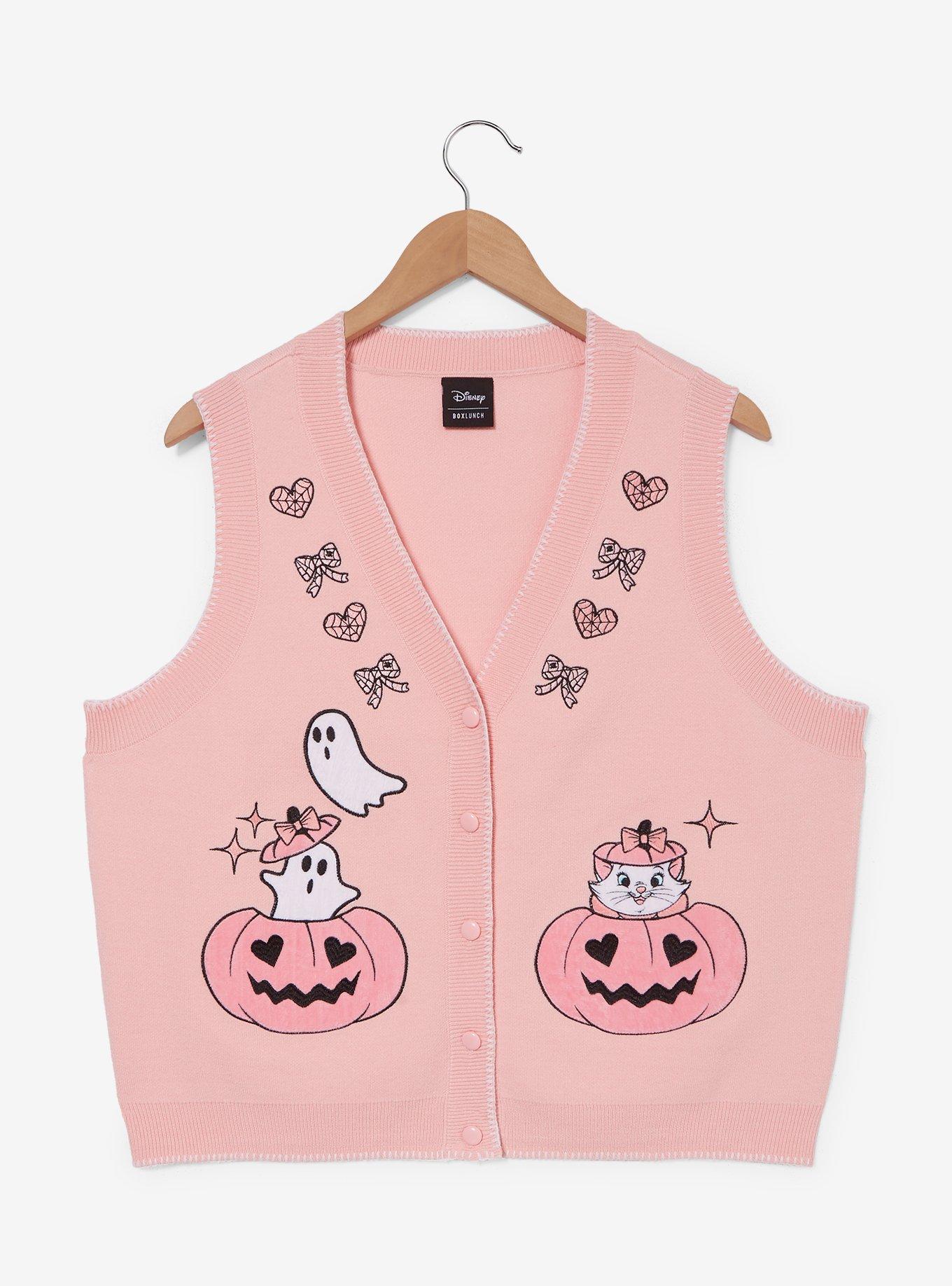 Disney The Aristocats Marie Halloween Pink Women's Plus Size Vest — BoxLunch Exclusive, , hi-res