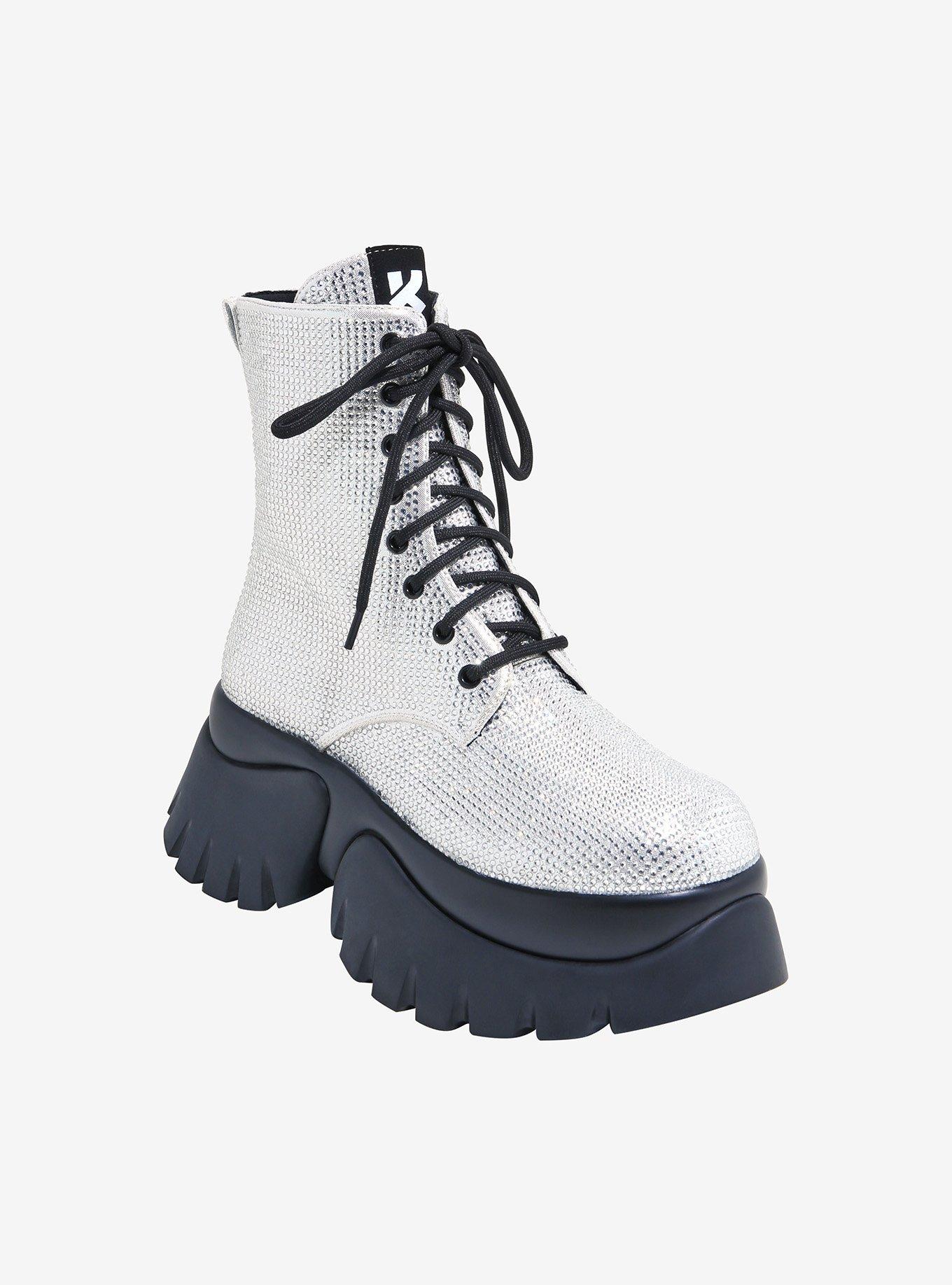 Koi X Twilight Vampire Skin Chunky Combat Boots, , hi-res