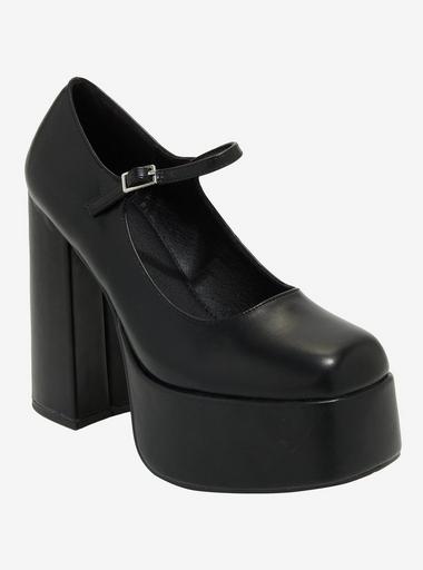 Mary Jane Platform & Chunky Velvet Shoes – Spring Step Shoes Beauty Queen Chunky Platform Mary Jane Shoes display picture 1