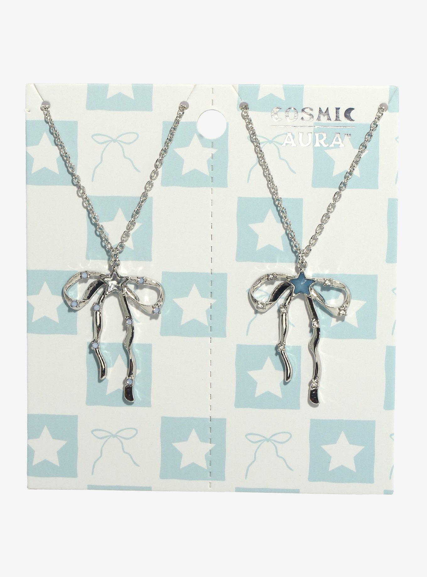 Cosmic Aura Bow Bling Best Friend Necklace Set, , hi-res