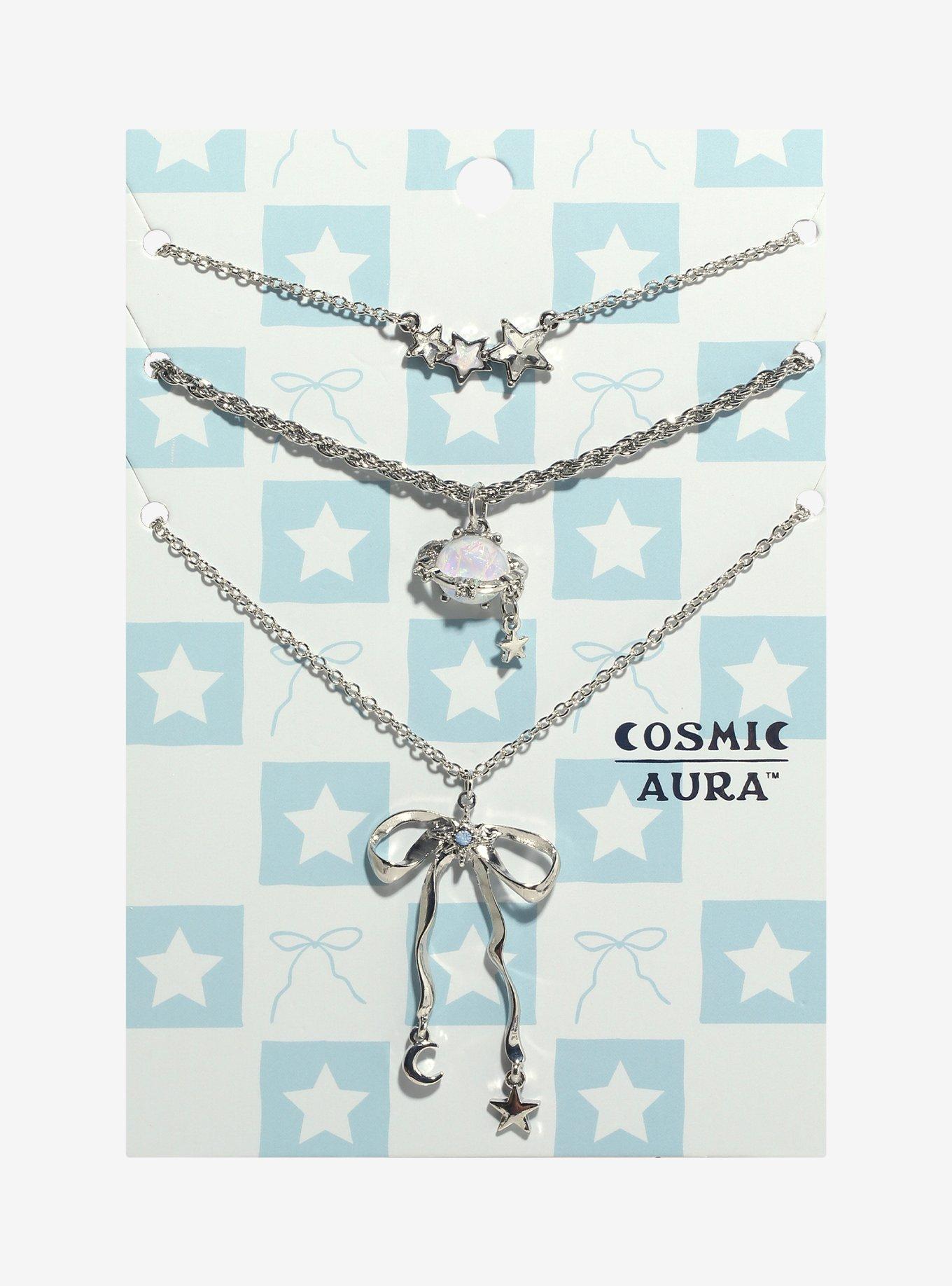 Cosmic Aura Celestial Bow Necklace Set, , hi-res