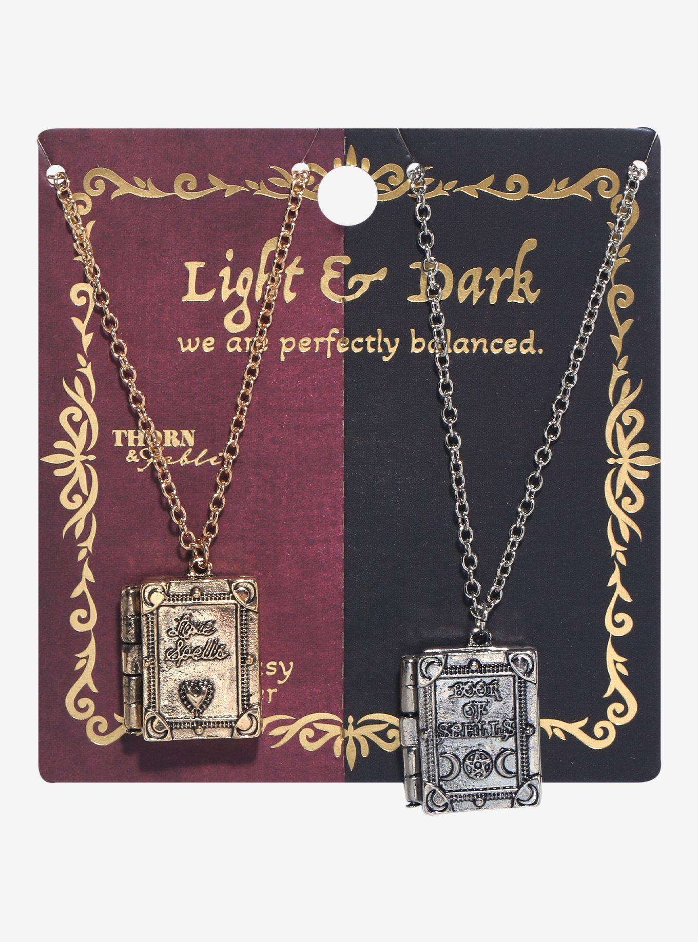 Thorn & Fable Spell Books Best Friend Necklace Set, , hi-res