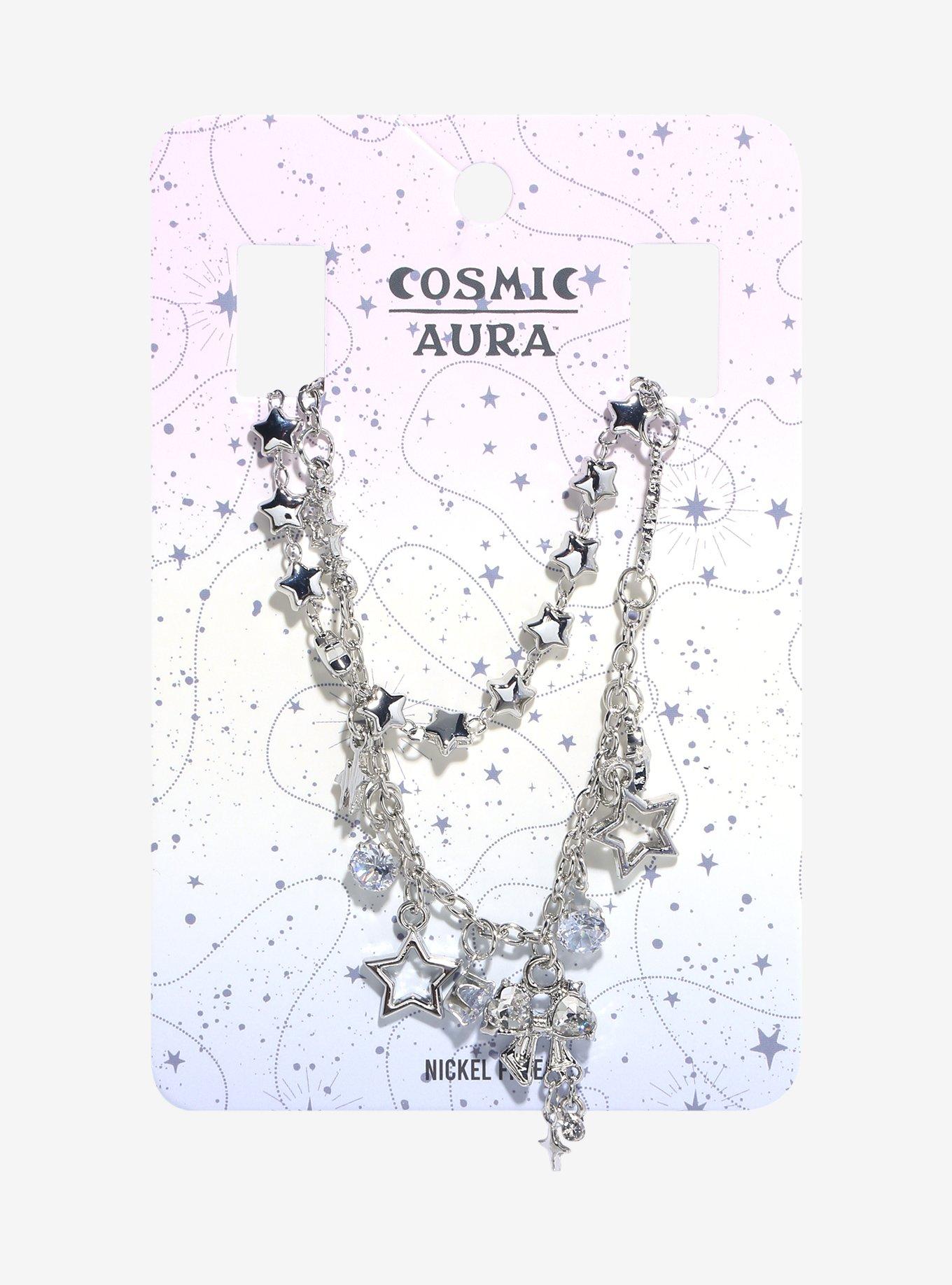 Cosmic Aura Star Charm Layered Necklace, , hi-res