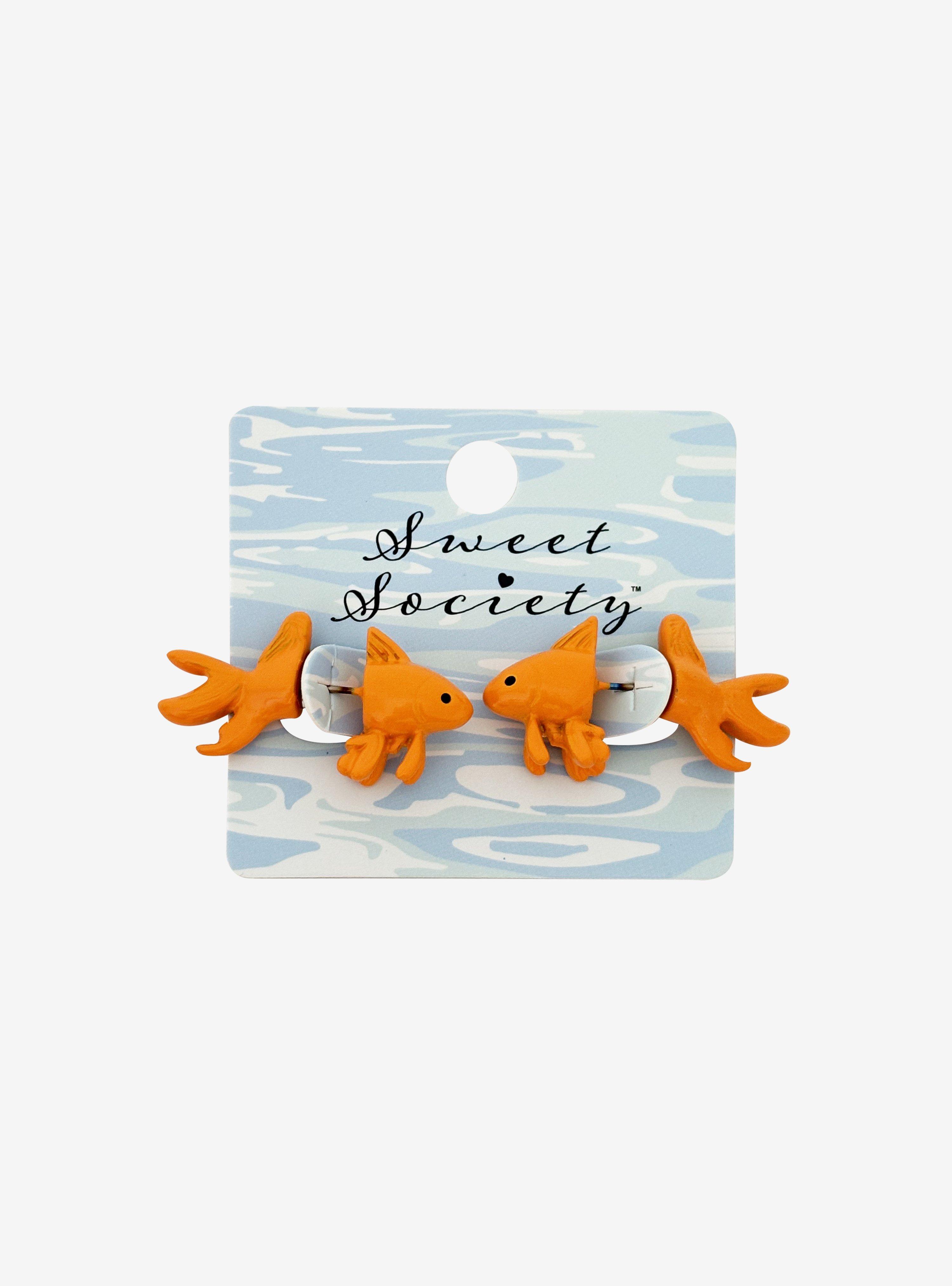 Sweet Society Goldfish Front/Back Earrings, , hi-res
