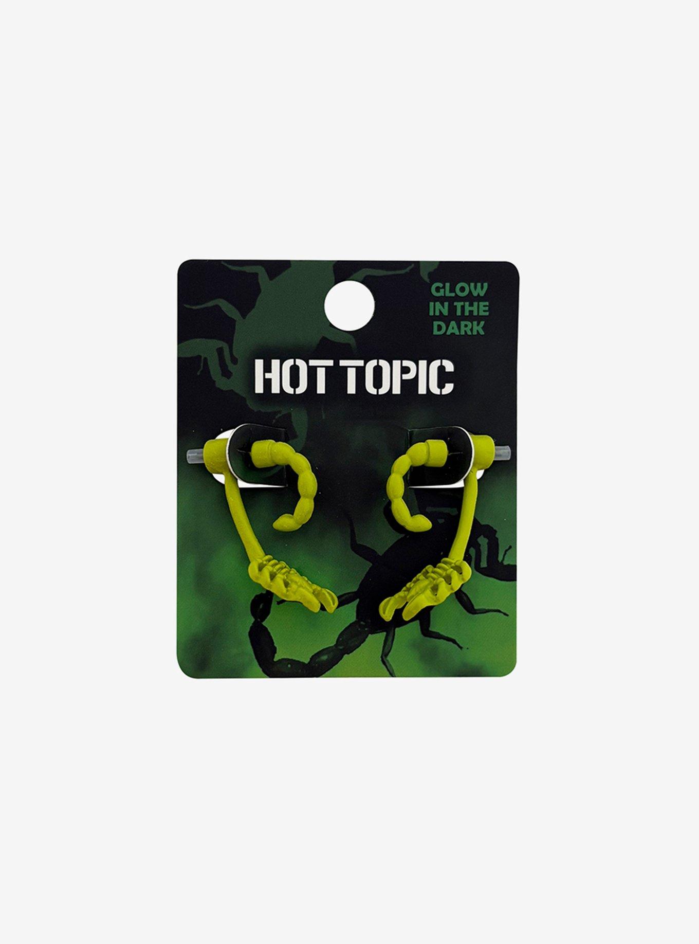 Scorpion Glow-In-The-Dark Front/Back Earrings, , hi-res