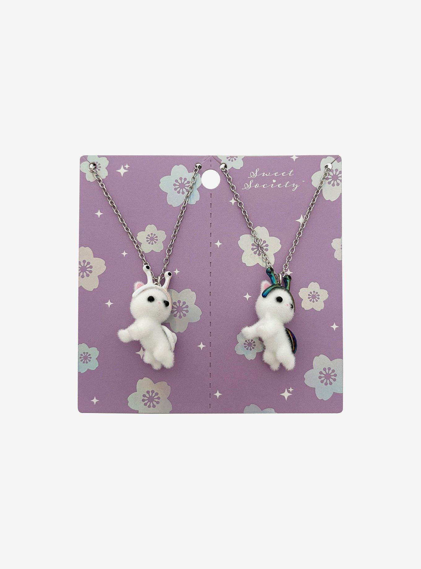 Sweet Society Snail Kitty Best Friend Necklace Set, , hi-res