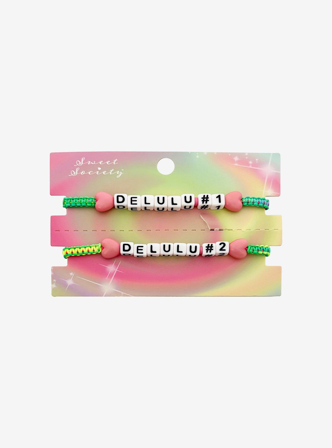 Sweet Society Delulu 1 & 2 Best Friend Cord Bracelet Set, , hi-res
