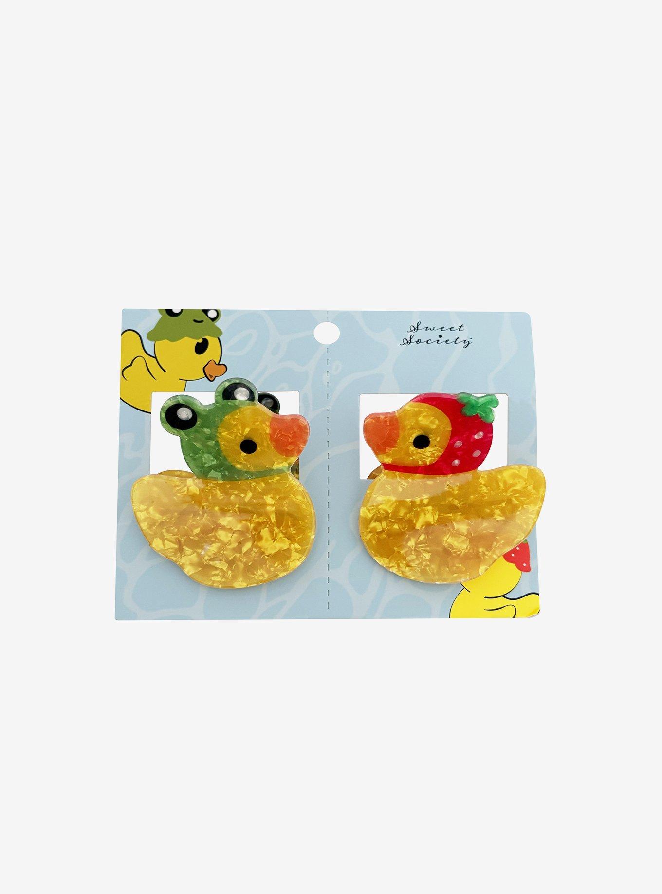 Sweet Society Rubber Duck Best Friend Claw Hair Clip Set, , hi-res
