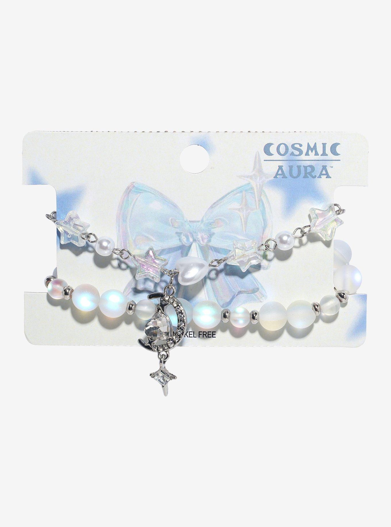 Cosmic Aura Pearlescent Celestial Bracelet Set, , hi-res