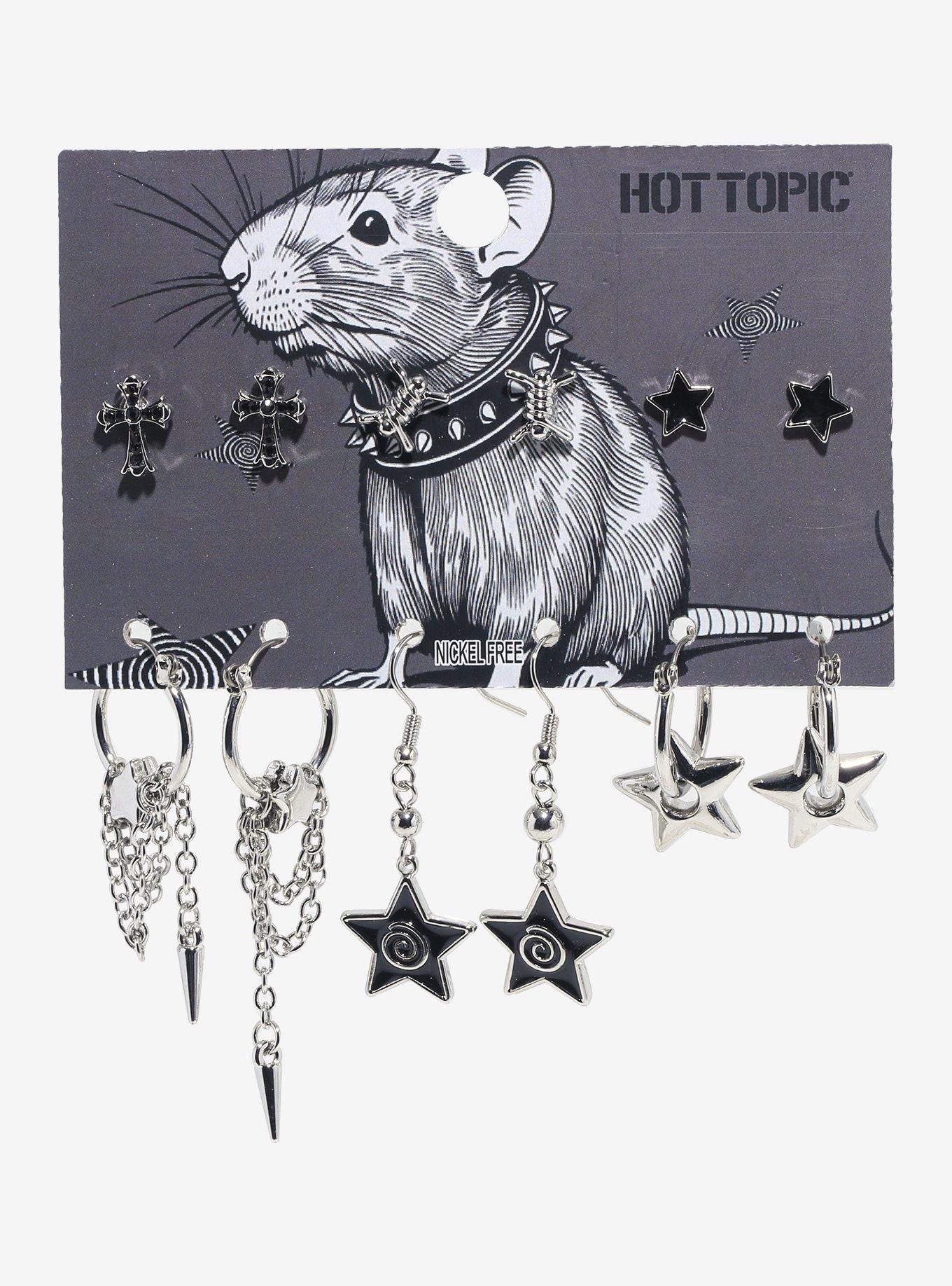 Spiral Star Spike Earring Set, , hi-res