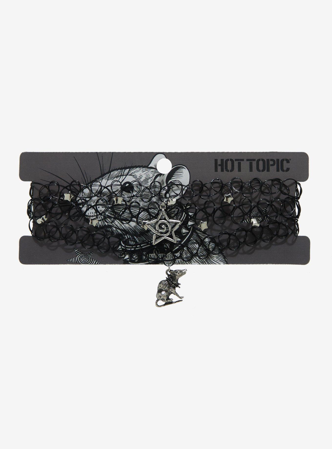 Rat Spiral Star Tattoo Choker Set, , hi-res