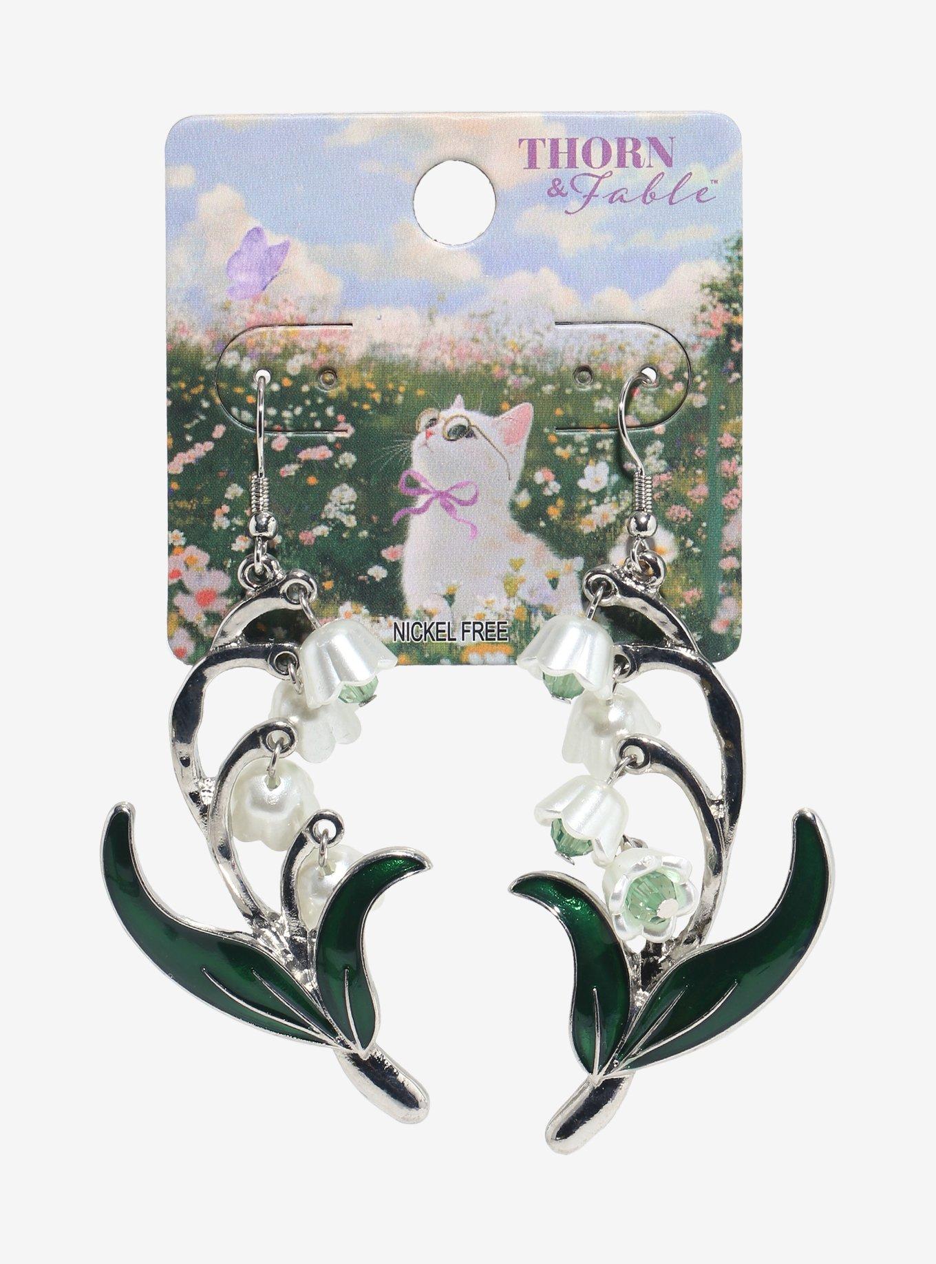 Thorn & Fable Lily Of The Valley Drop Earrings, , hi-res
