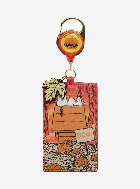 Peanuts Snoopy Pumpkin Patch Retractable Lanyard with Charm