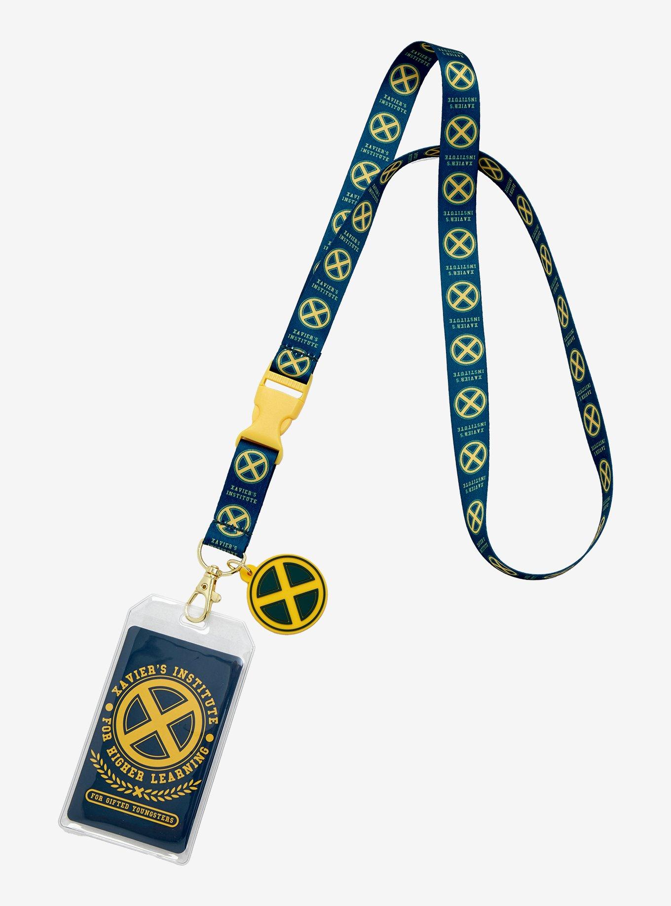 Marvel X-Men Xavier's Institute Logo Allover Print Lanyard - BoxLunch Exclusive, , hi-res