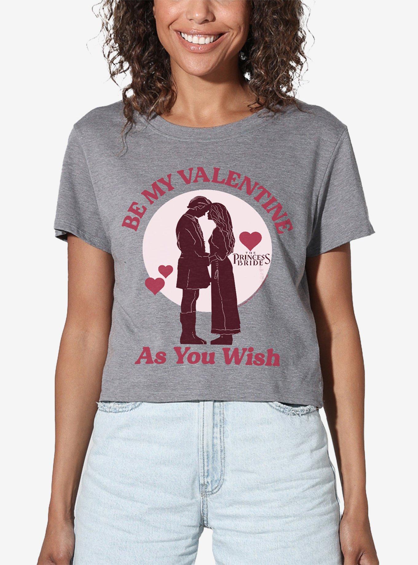 The Princess Bride Be My Valentine As You Wish Women's Crop Top T-Shirt, , hi-res