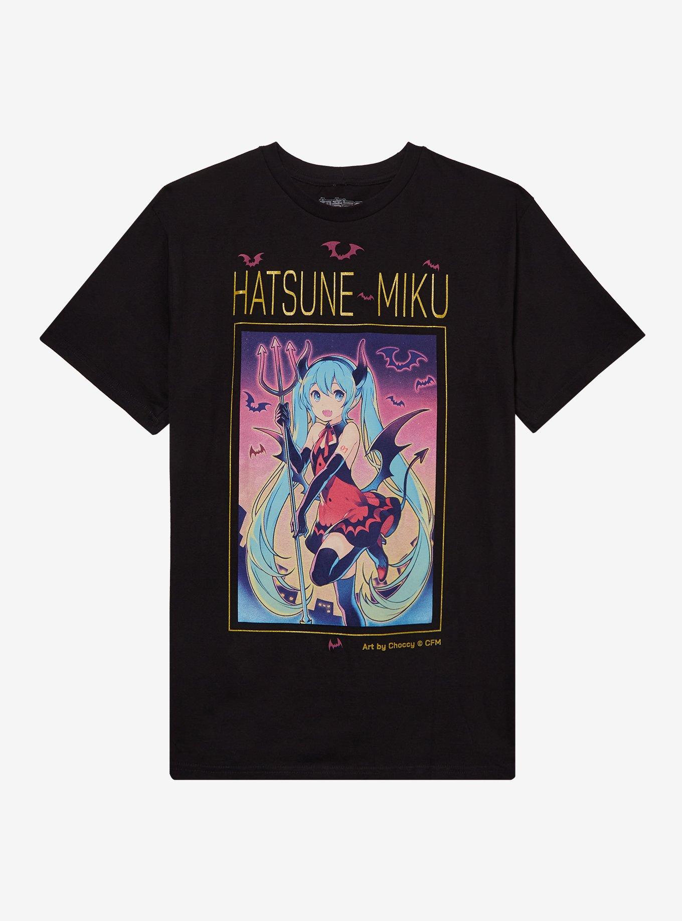 Hatsune Miku Devil Costume Metallic Details T-Shirt By Choccy, , hi-res