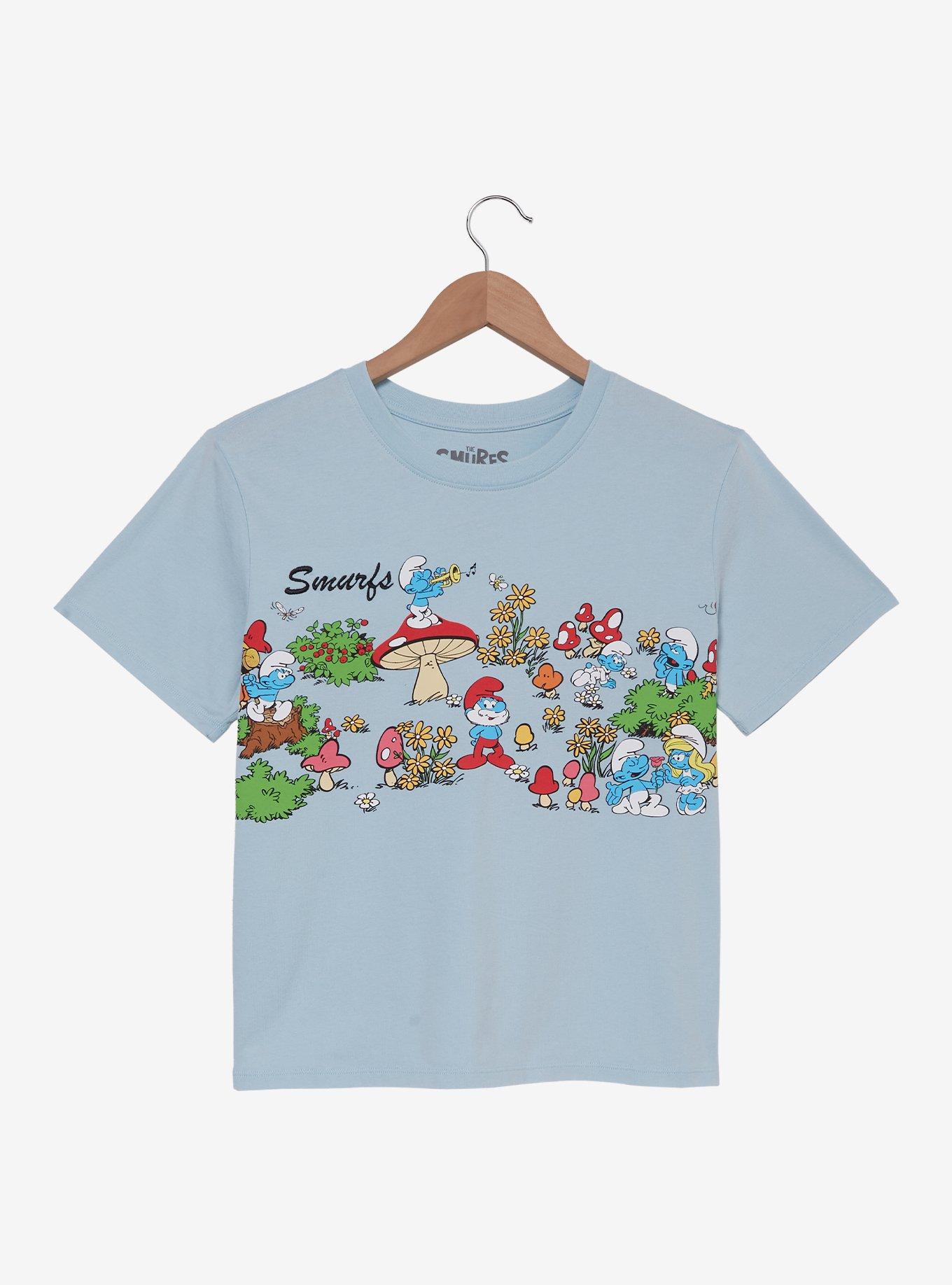 The Smurfs Village Scene Women's T-Shirt - BoxLunch Exclusive, , hi-res