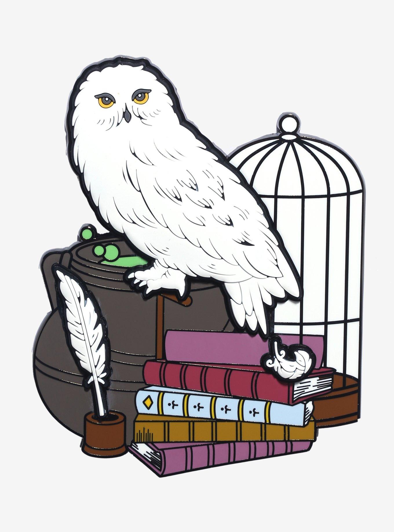 Loungefly Harry Potter Hedwig Hogwarts Supplies Enamel Pin — BoxLunch Exclusive, , hi-res