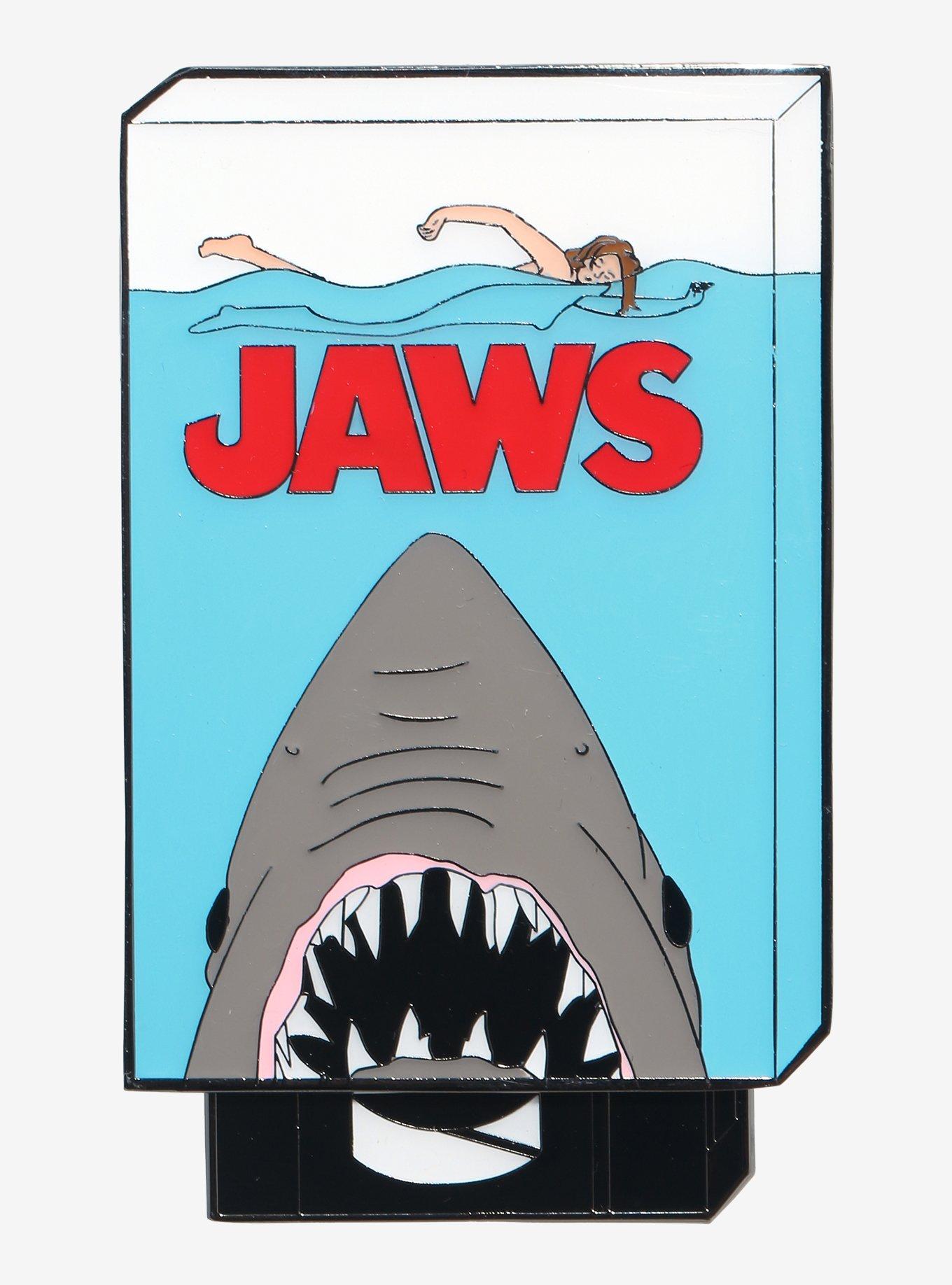 Loungefly Jaws VHS Tape Sliding Enamel Pin - BoxLunch Exclusive, , hi-res