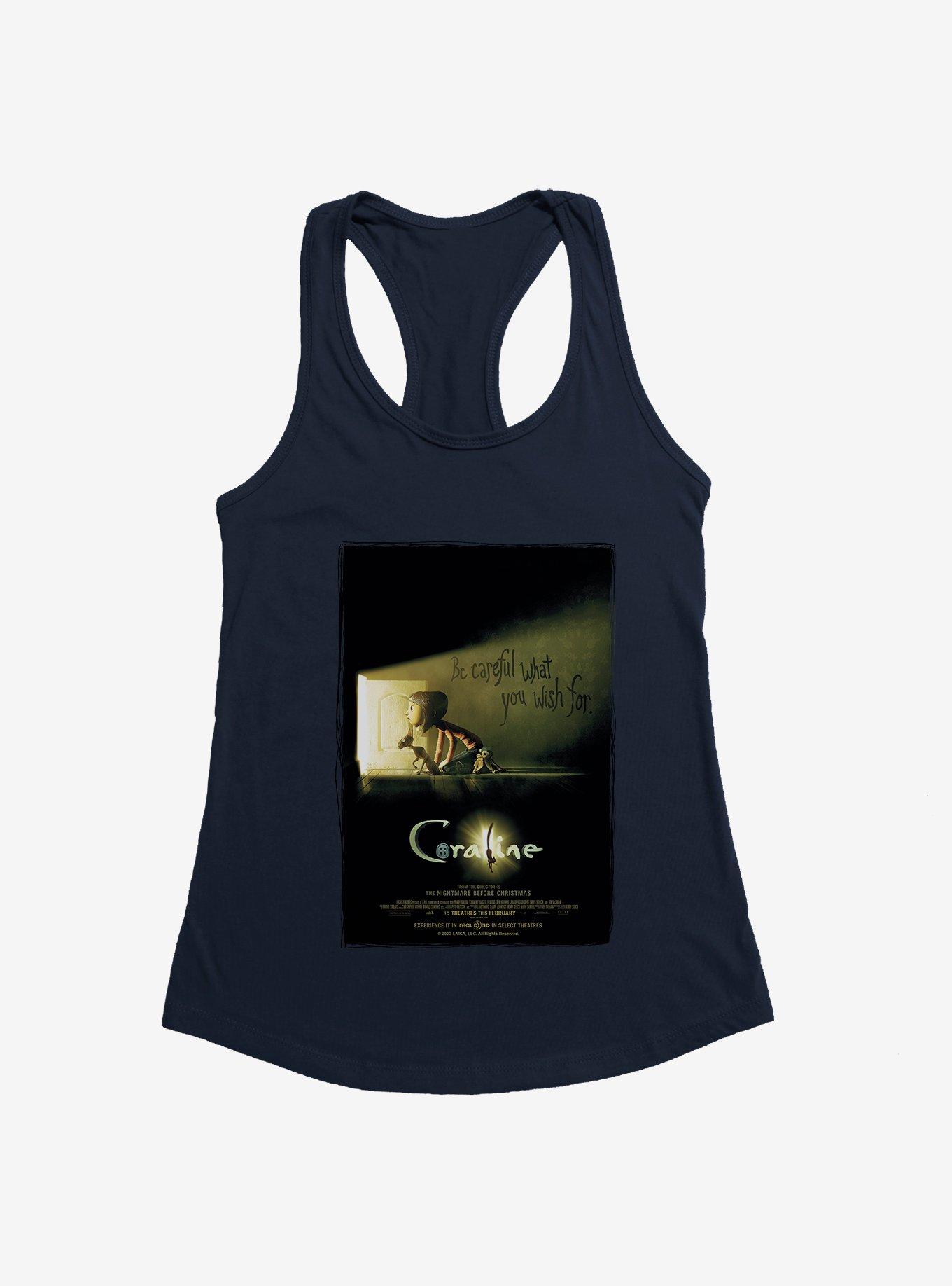 Coraline Be Careful Movie Poster Girls Tank, , hi-res