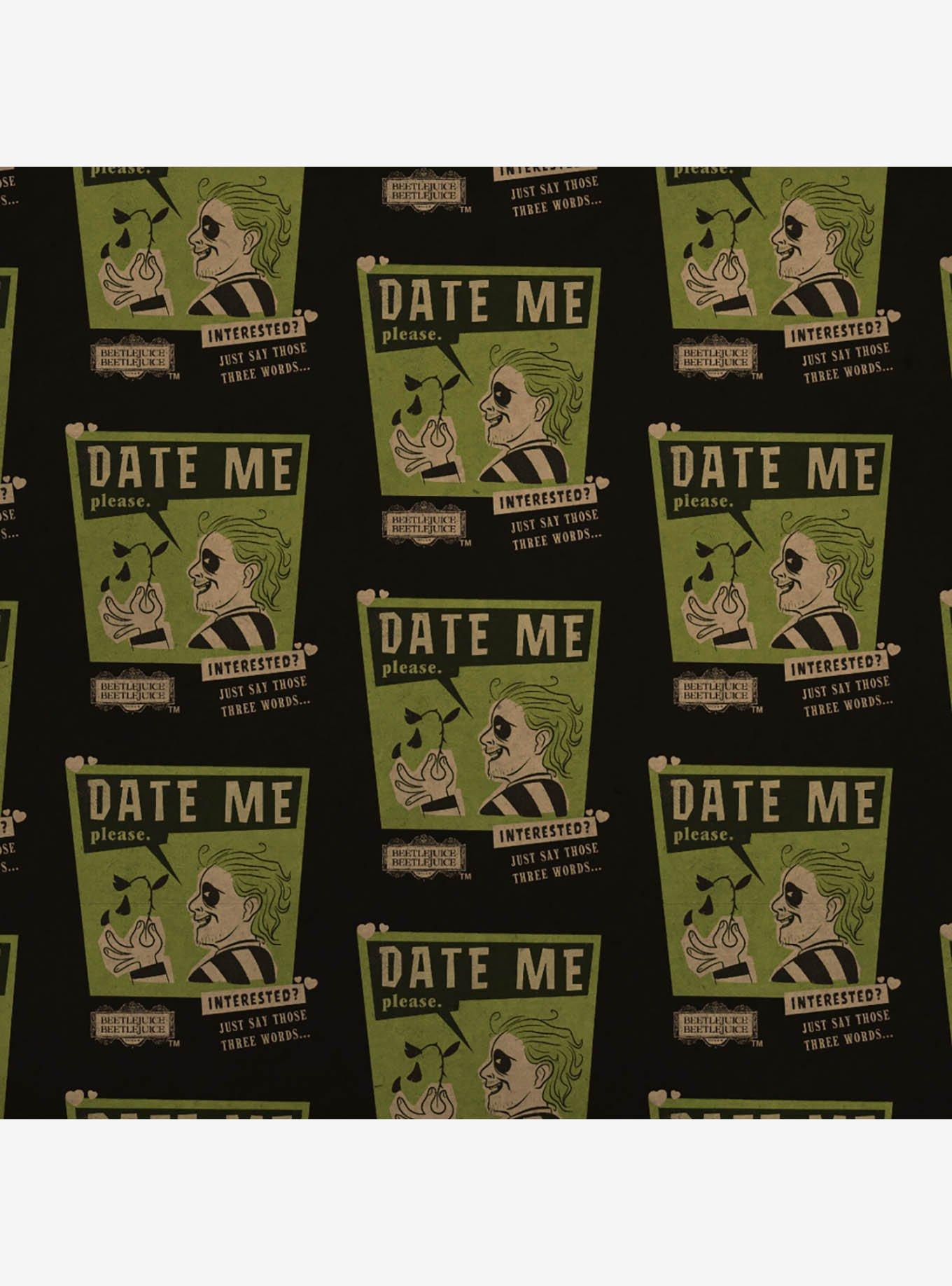 Beetlejuice Date Me Dark Premium Kraft Wrapping Paper, , hi-res