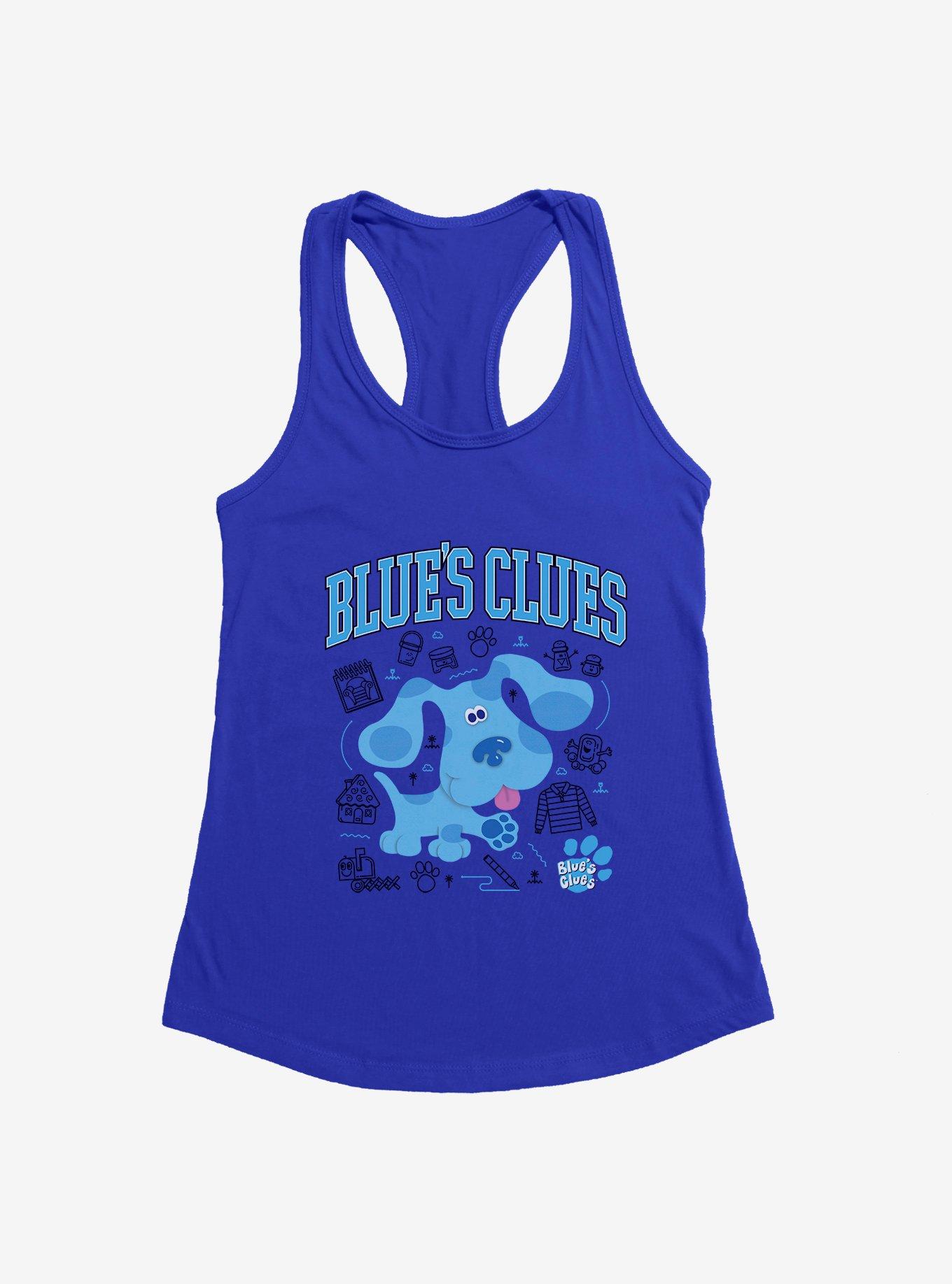 Blue's Clues Collegiate Font Icons Womens Tank Top, , hi-res