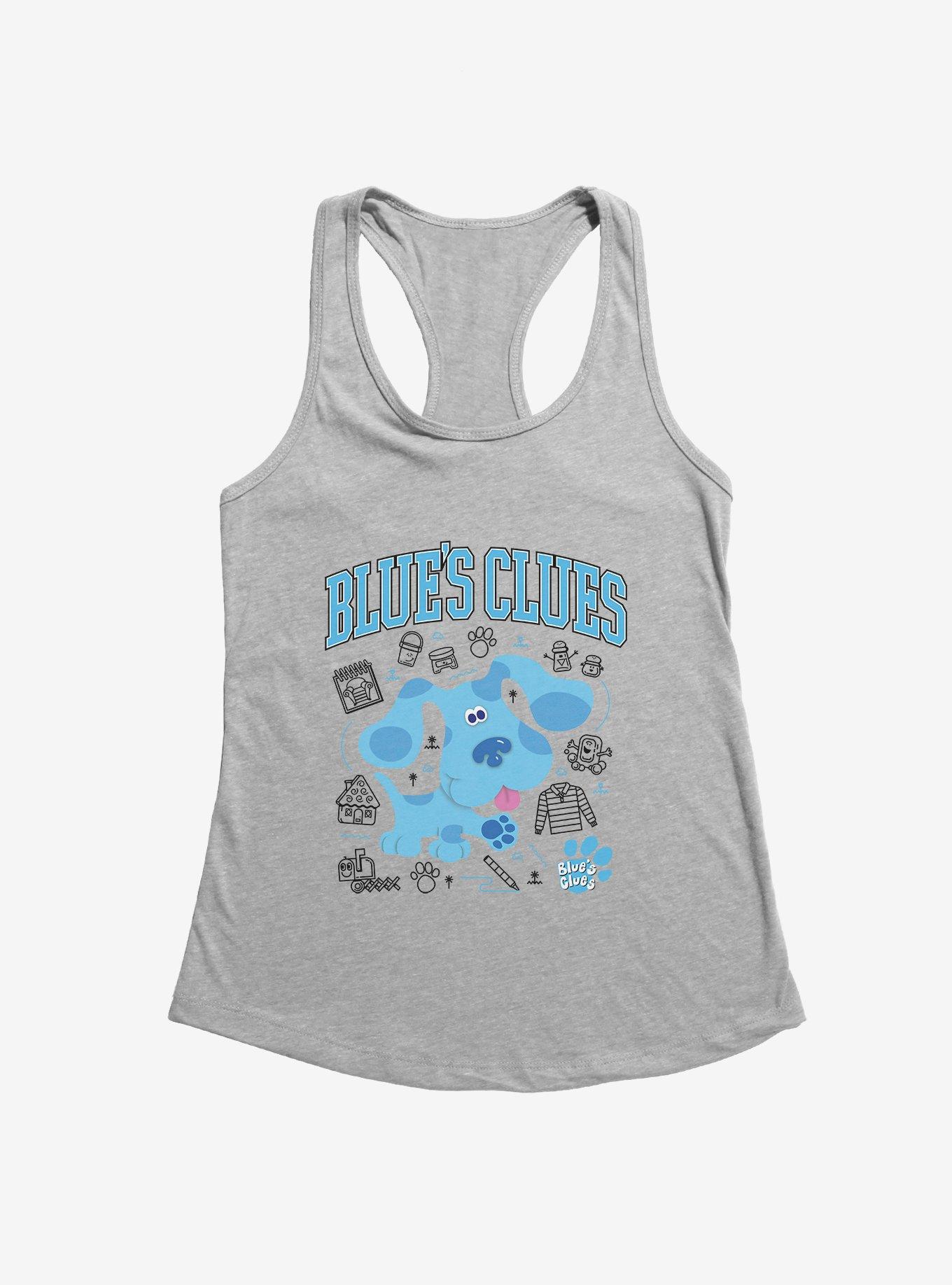 Blue's Clues Collegiate Font Icons Womens Tank Top, , hi-res